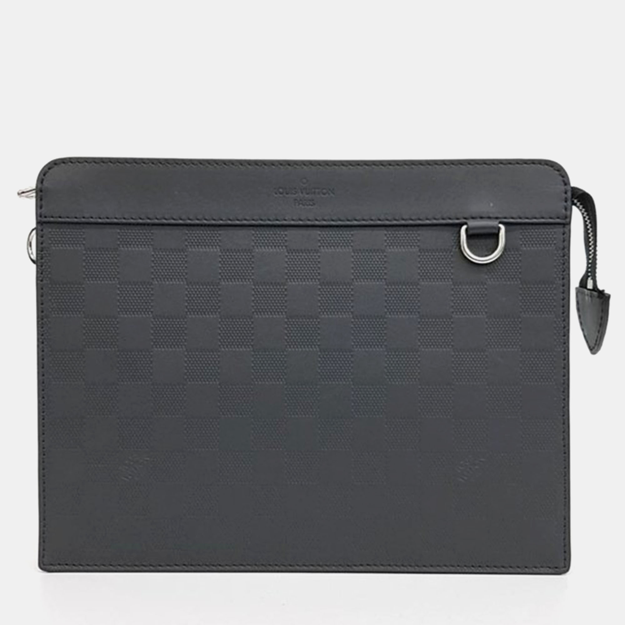 Pre-owned Louis Vuitton Infini New Pouch In Grey