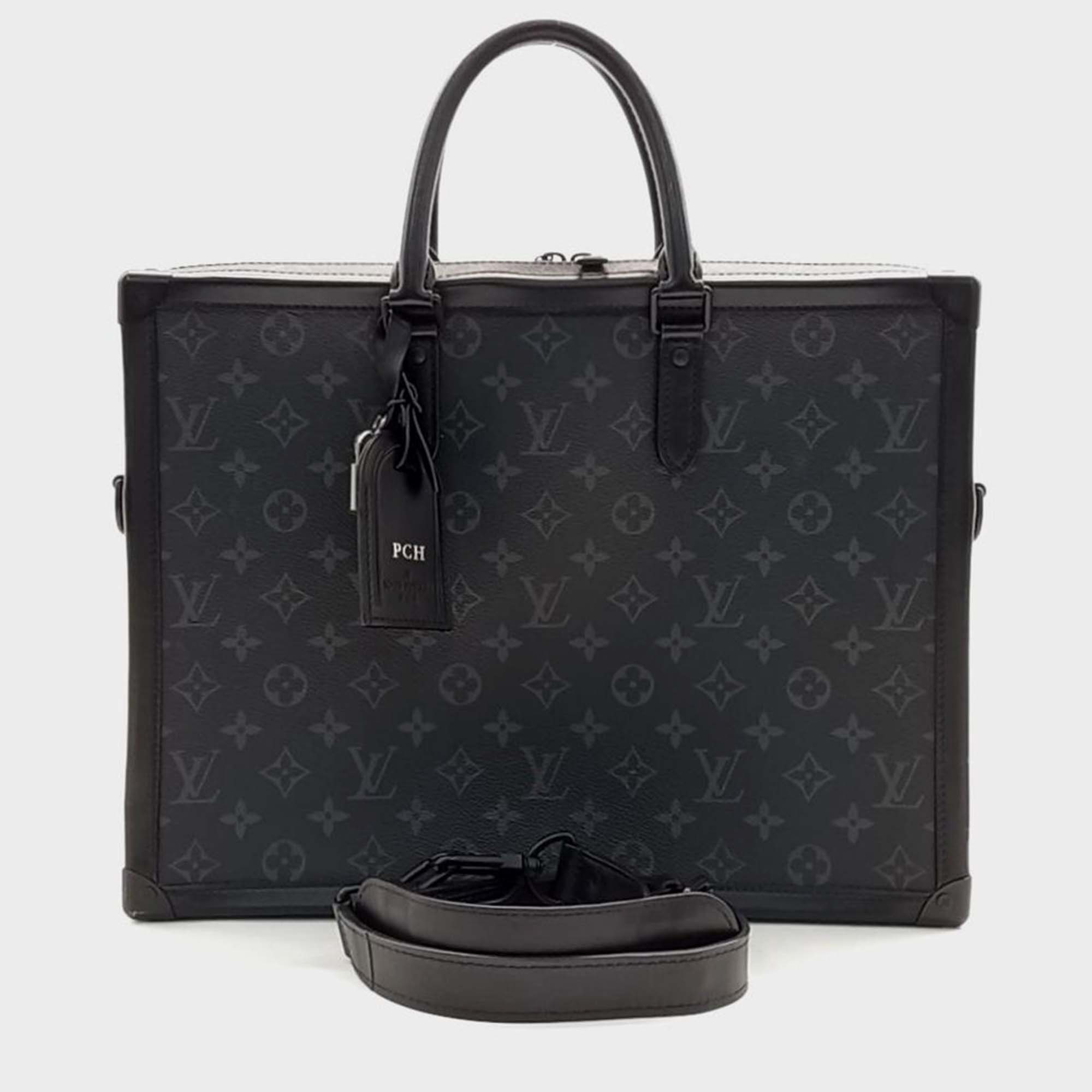 

Louis Vuitton Eclipse Soft Trunk Brief Case, Black