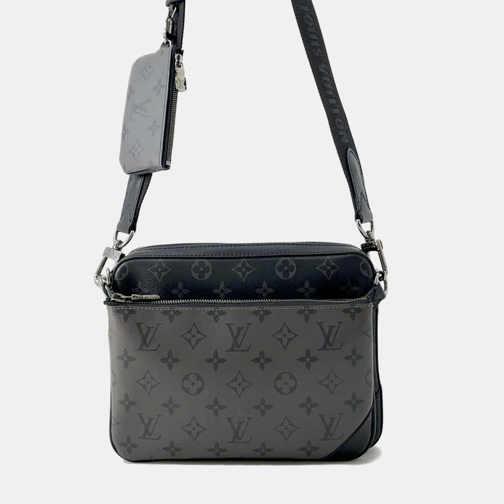 

Louis Vuitton Noir Monogram Eclipse Reverse Trio Messenger Bag, Black