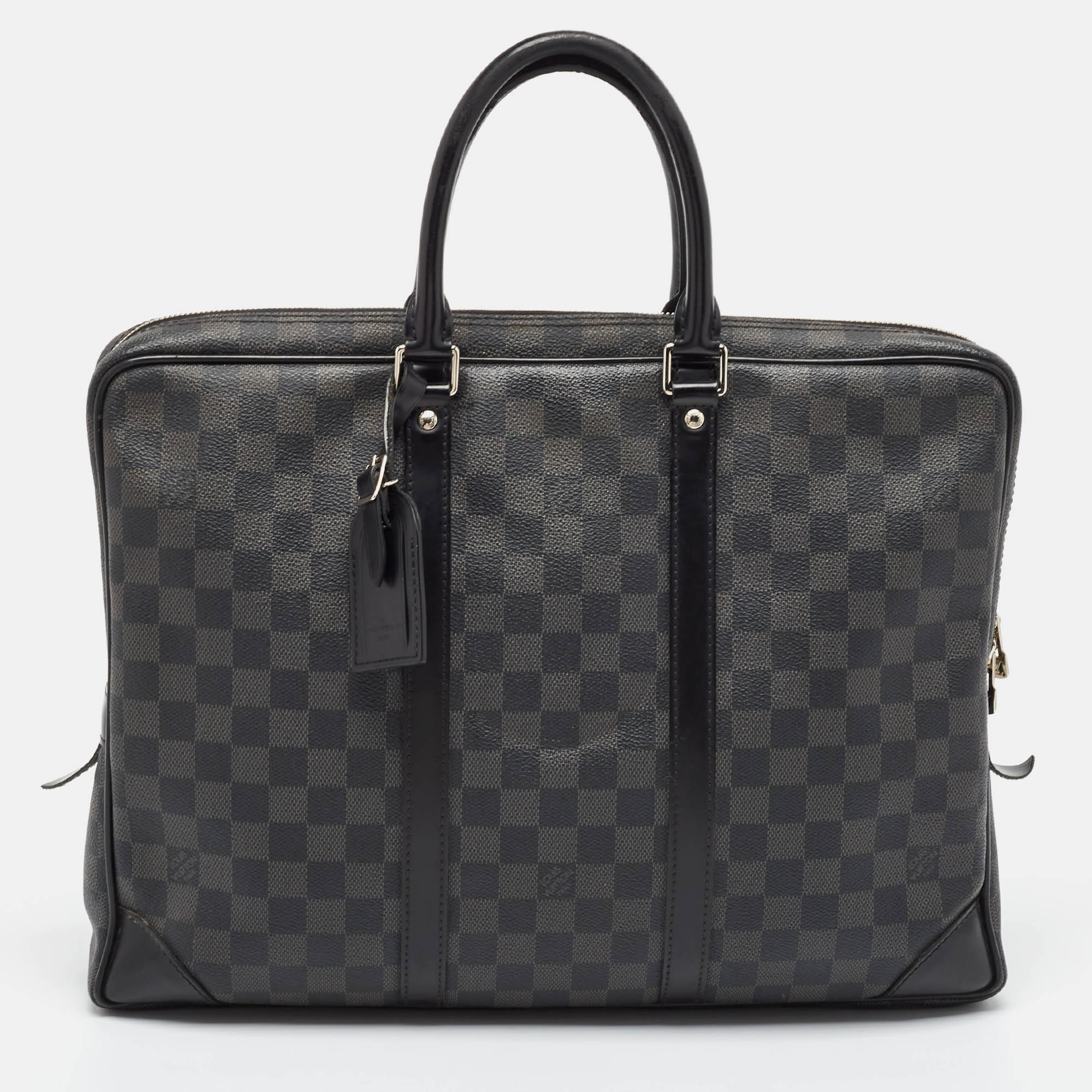 

Louis Vuitton Damier Graphite Canvas Porte Documents Voyage GM Bag, Black