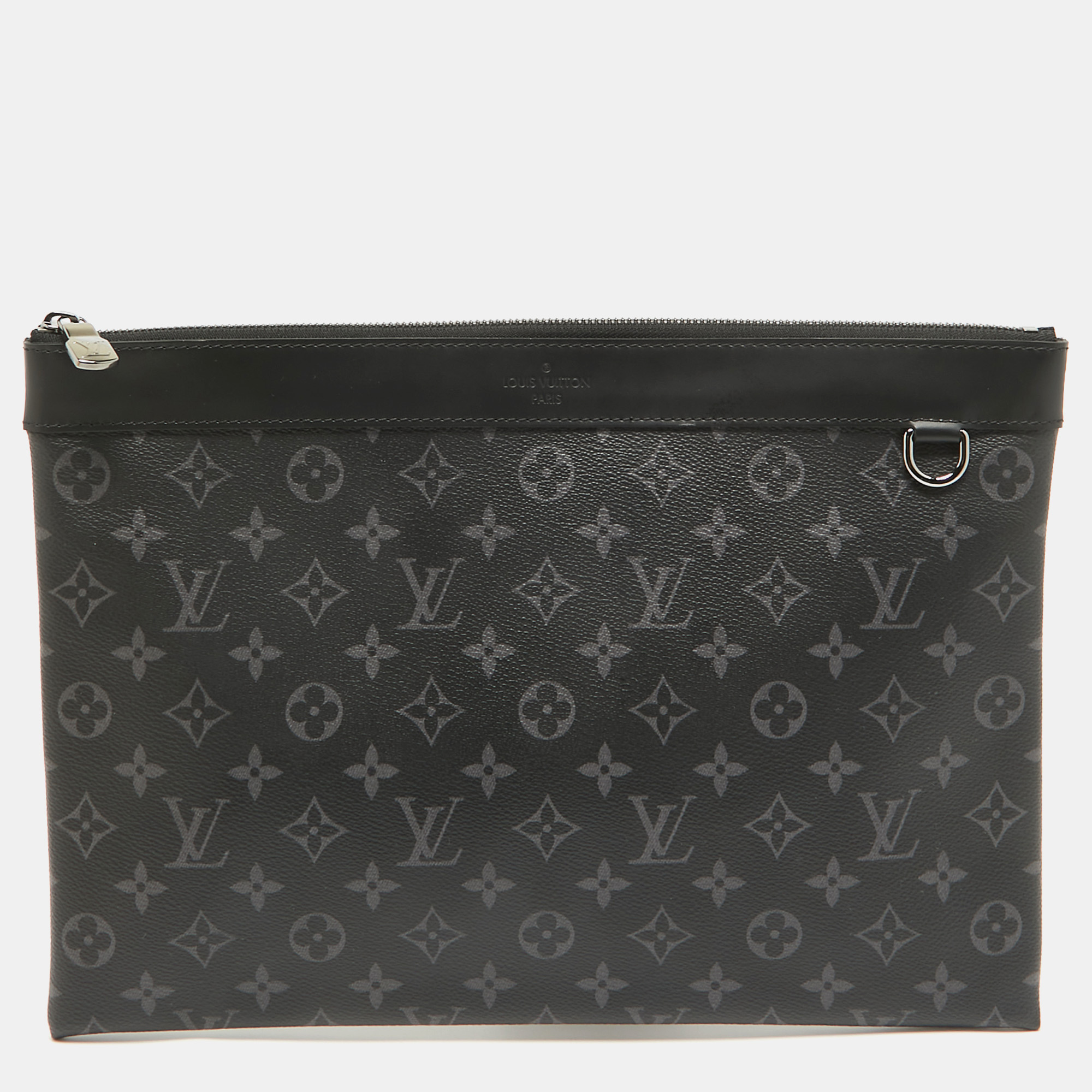 

Louis Vuitton Monogram Eclipse Canvas Discovery GM Pochette, Black