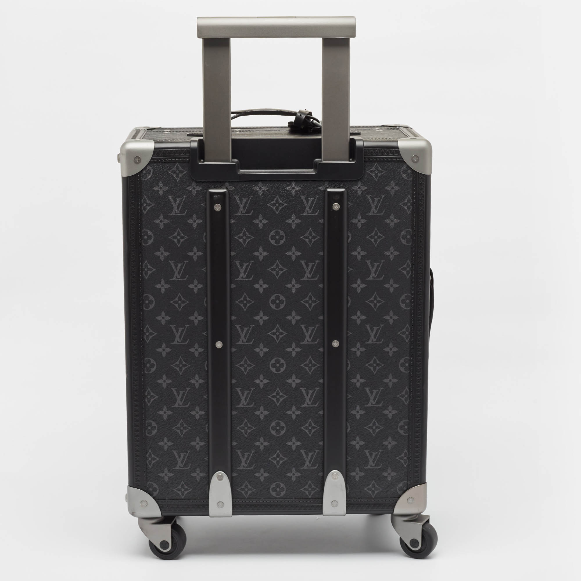 Pre-owned Louis Vuitton Monogram Eclipse Canvas Rolling Trunk In Black