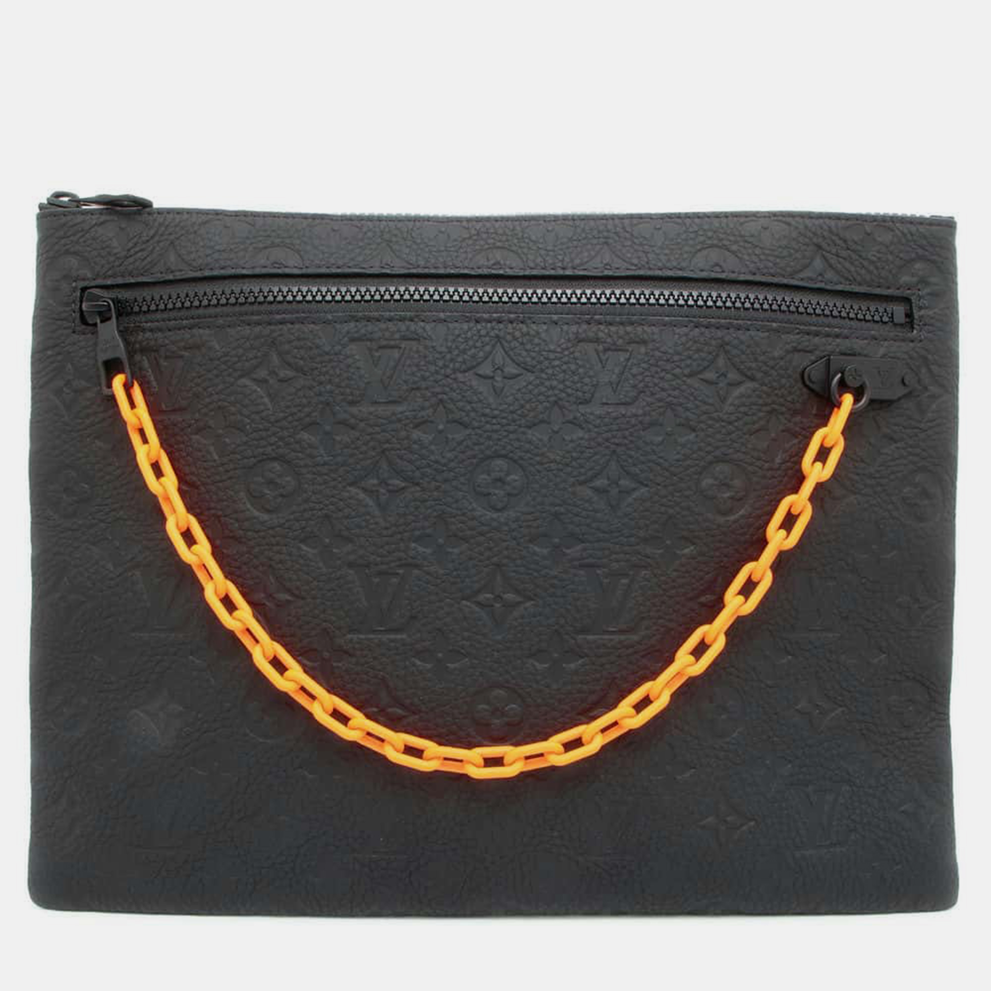 

Louis Vuitton Noir Monogram / Taurillon Pochette Bag, Black