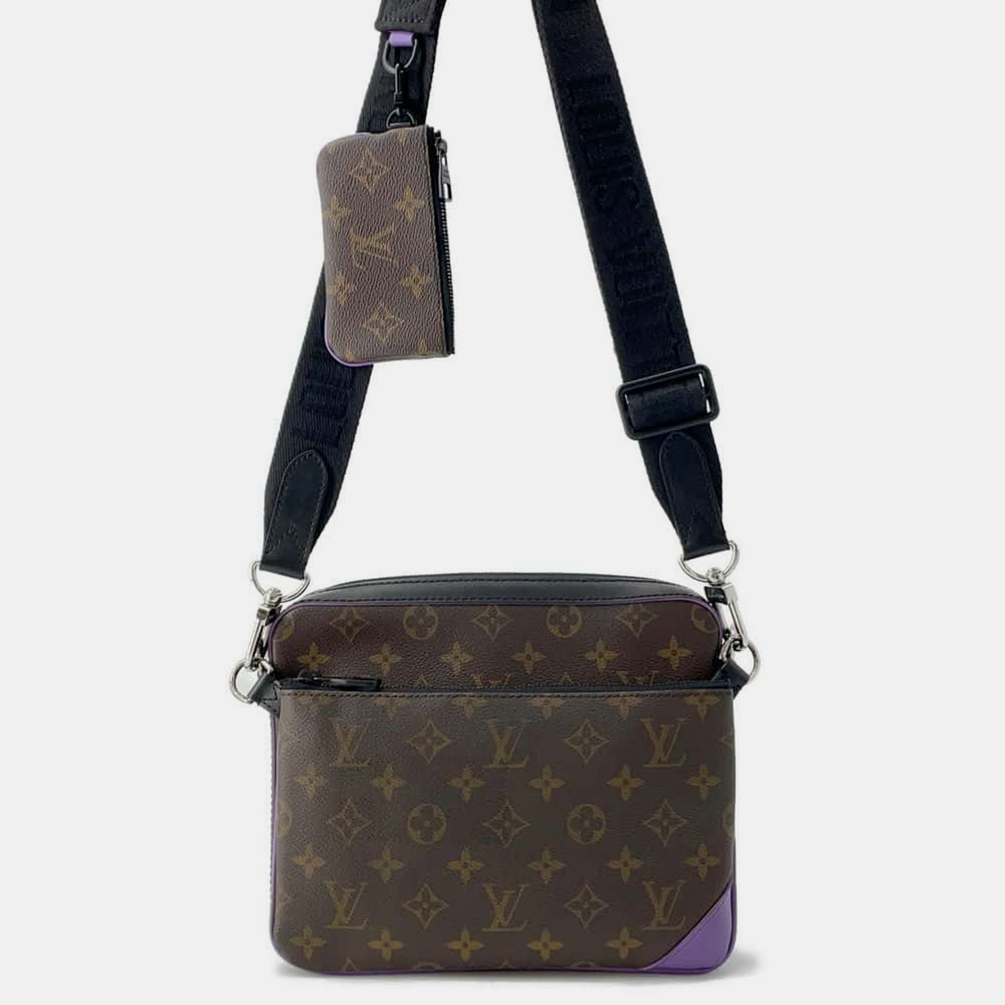 

Louis Vuitton Noir Monogram Macassar Canvas Trio Messenger Bag, Brown