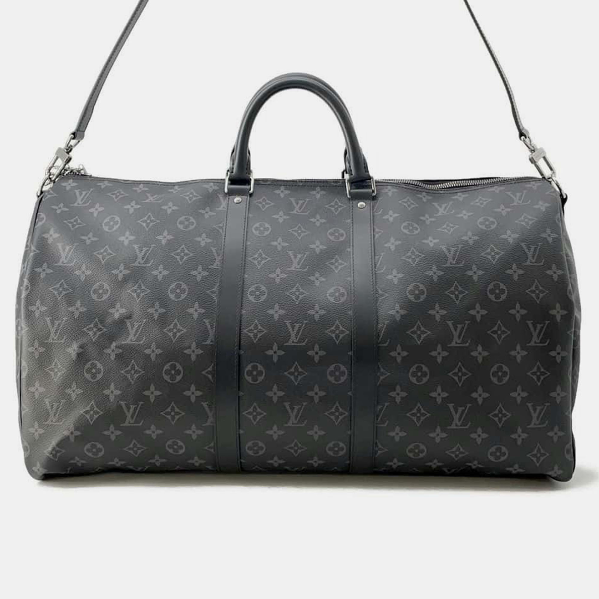 

Louis Vuitton Noir Monogram Eclipse Keepall Bandouliere Size, Black