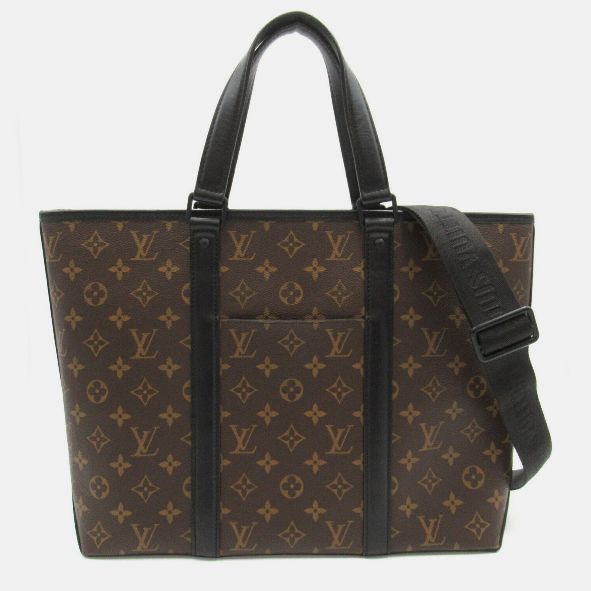 

Louis Vuitton Coated Canvas Monogram Macassar Brown Black Weekend Tote Pm Bag