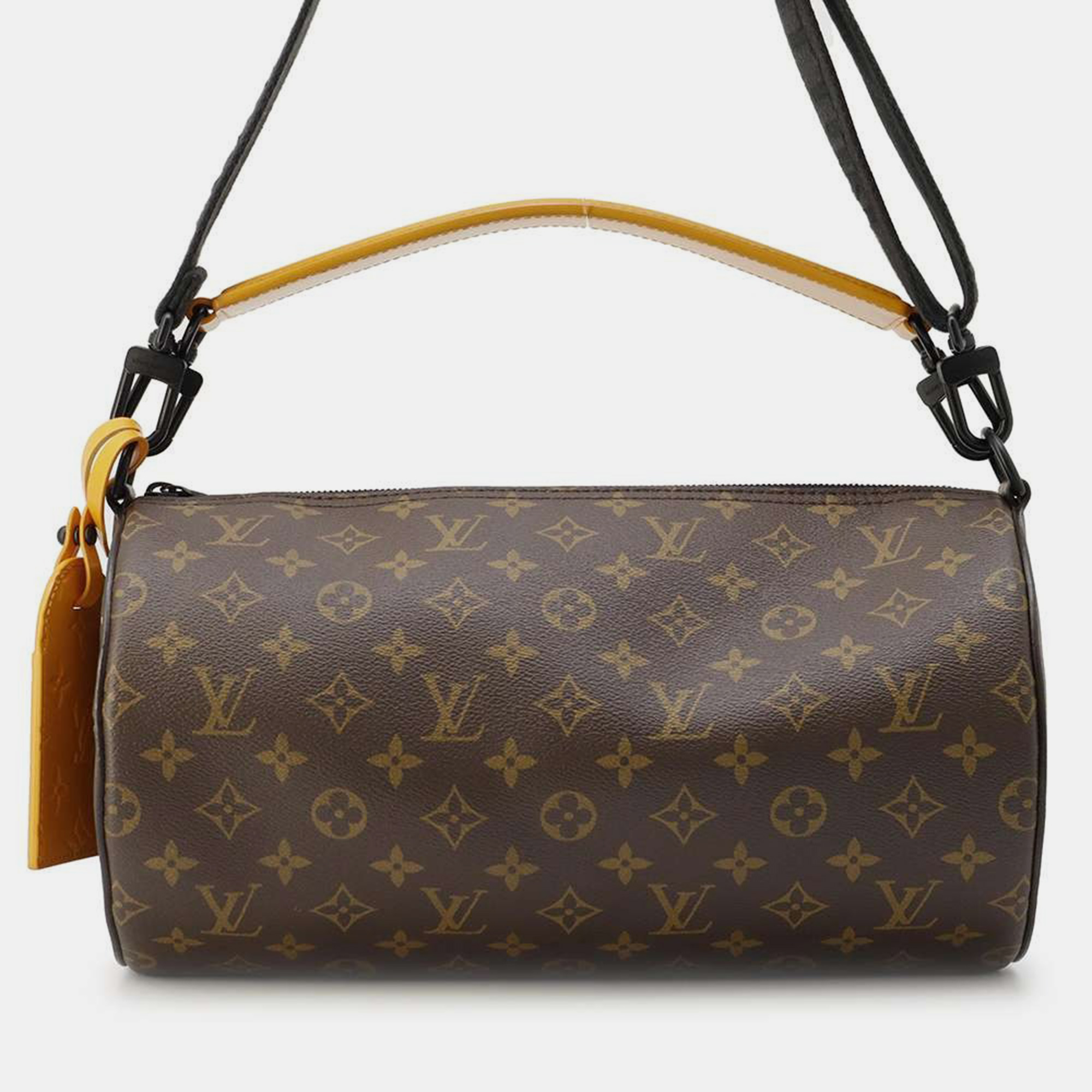 

Louis Vuitton Noir Monogram Macassar Canvas Soft Polochon bag, Black