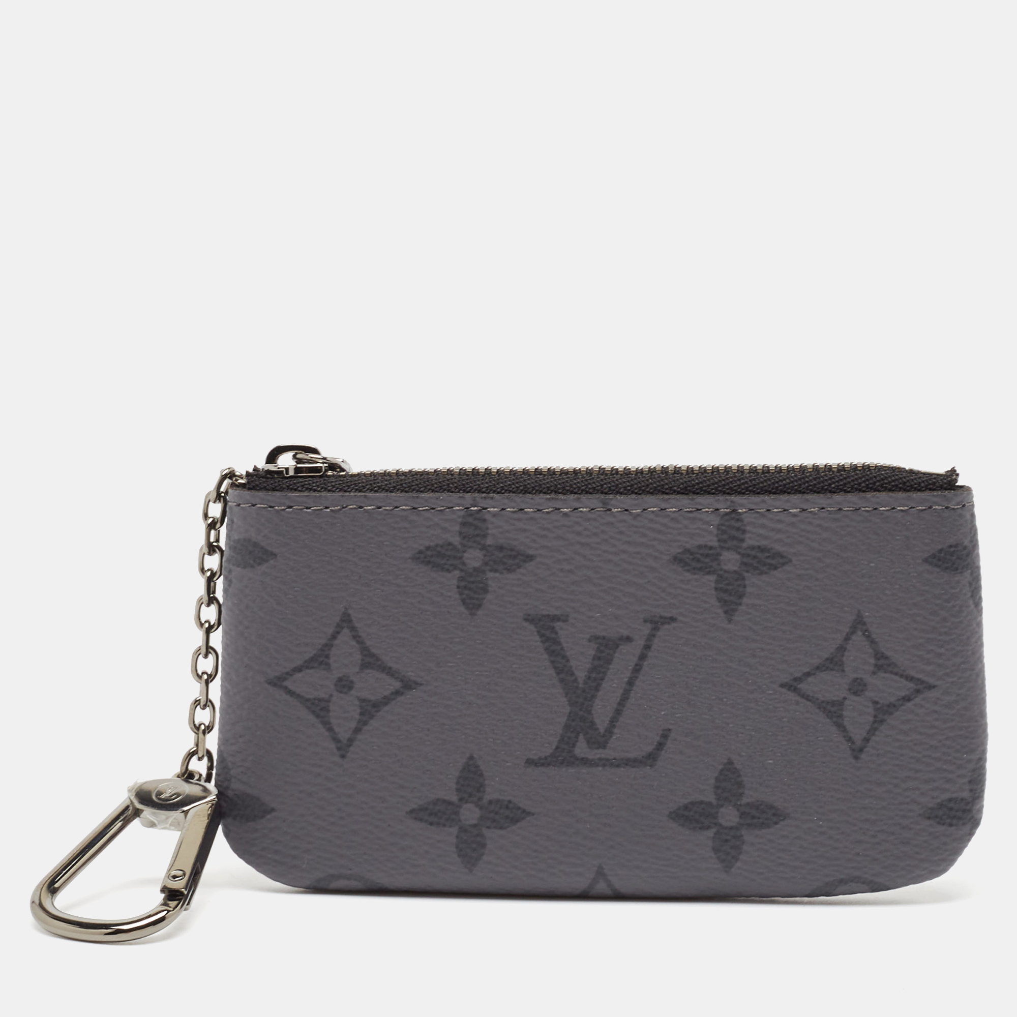 

Louis Vuitton Monogram Eclipse Canvas Key Pouch, Grey