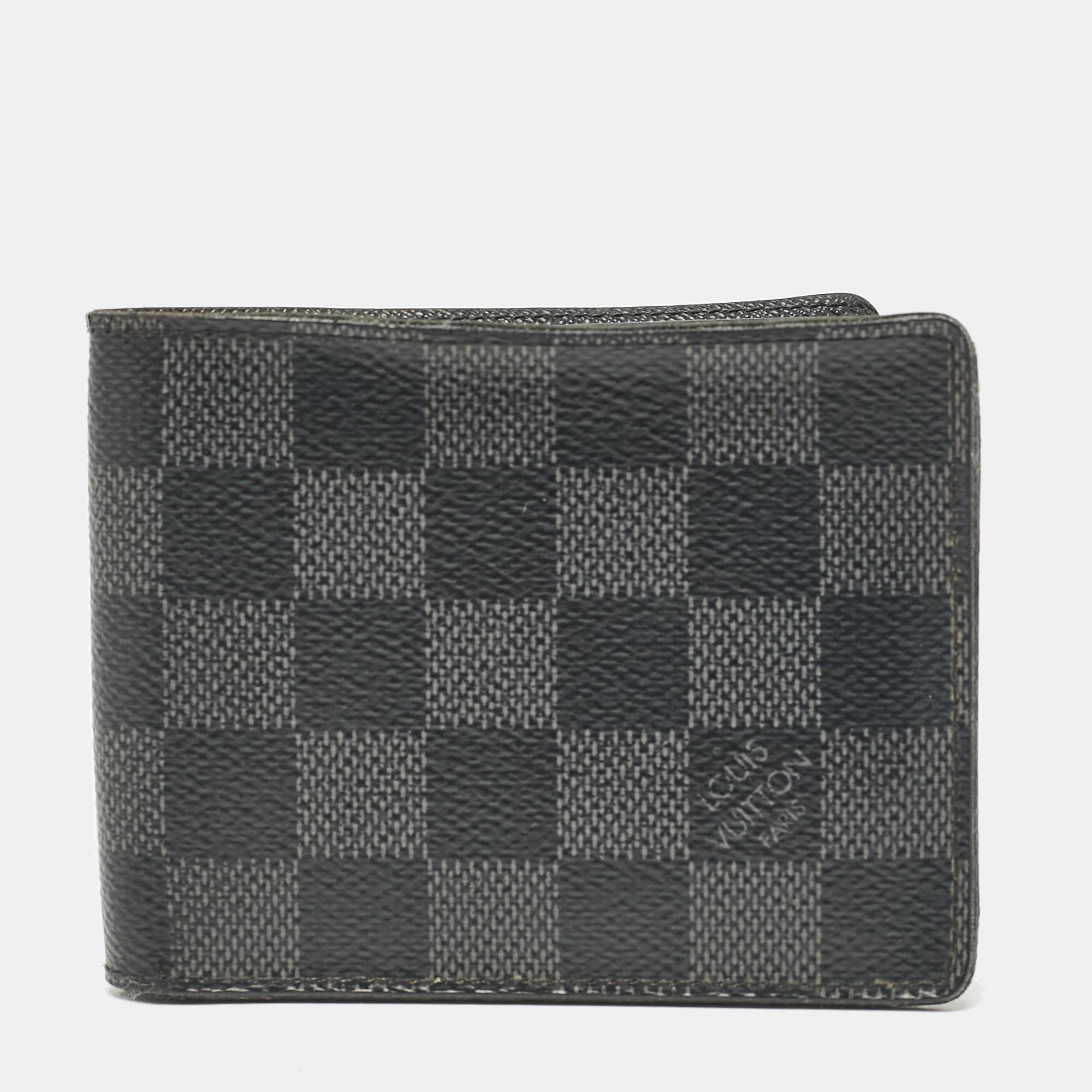 

Louis Vuitton Damier Graphite Canvas Multiple Wallet, Black