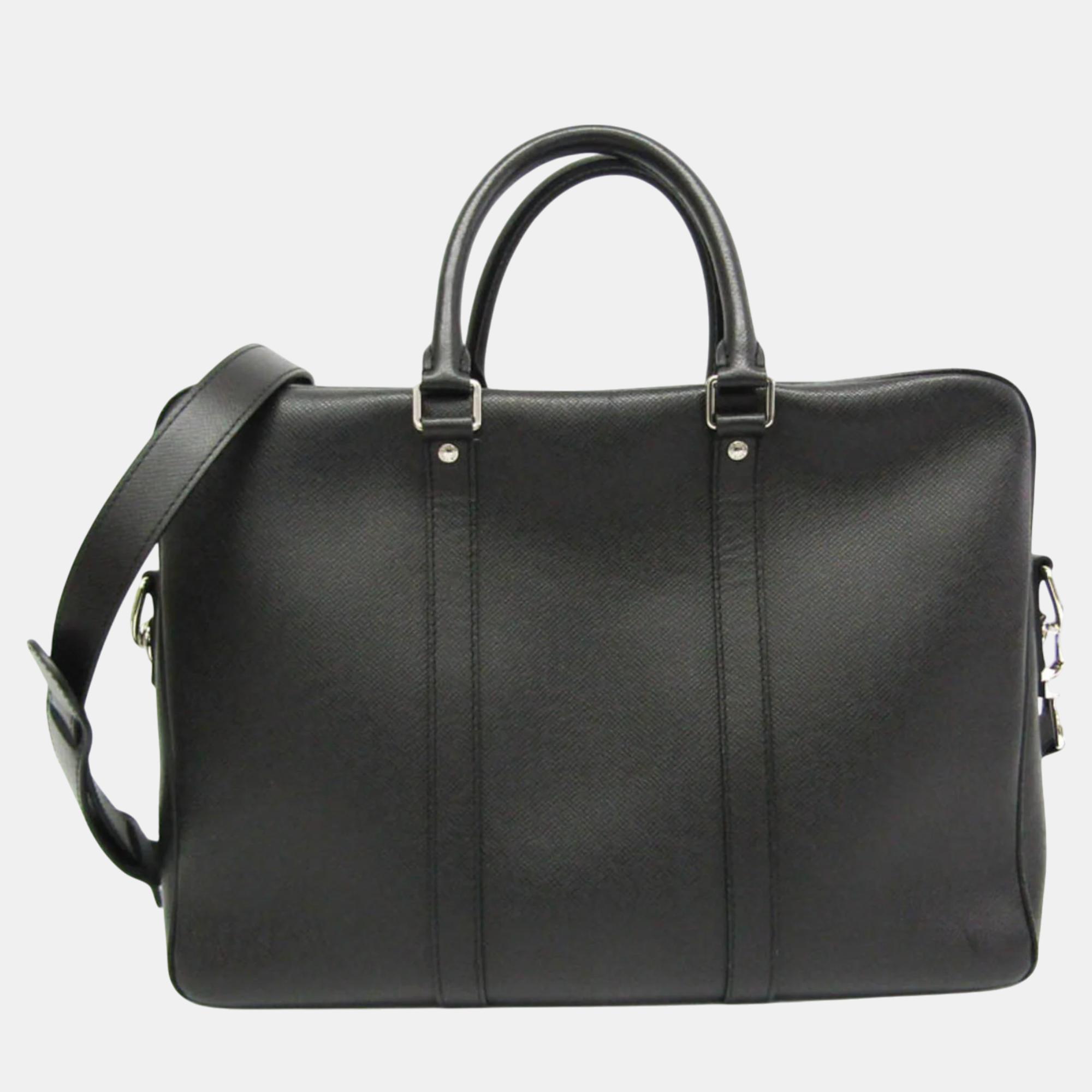 

Louis Vuitton Black Taiga PDV PM Briefcase