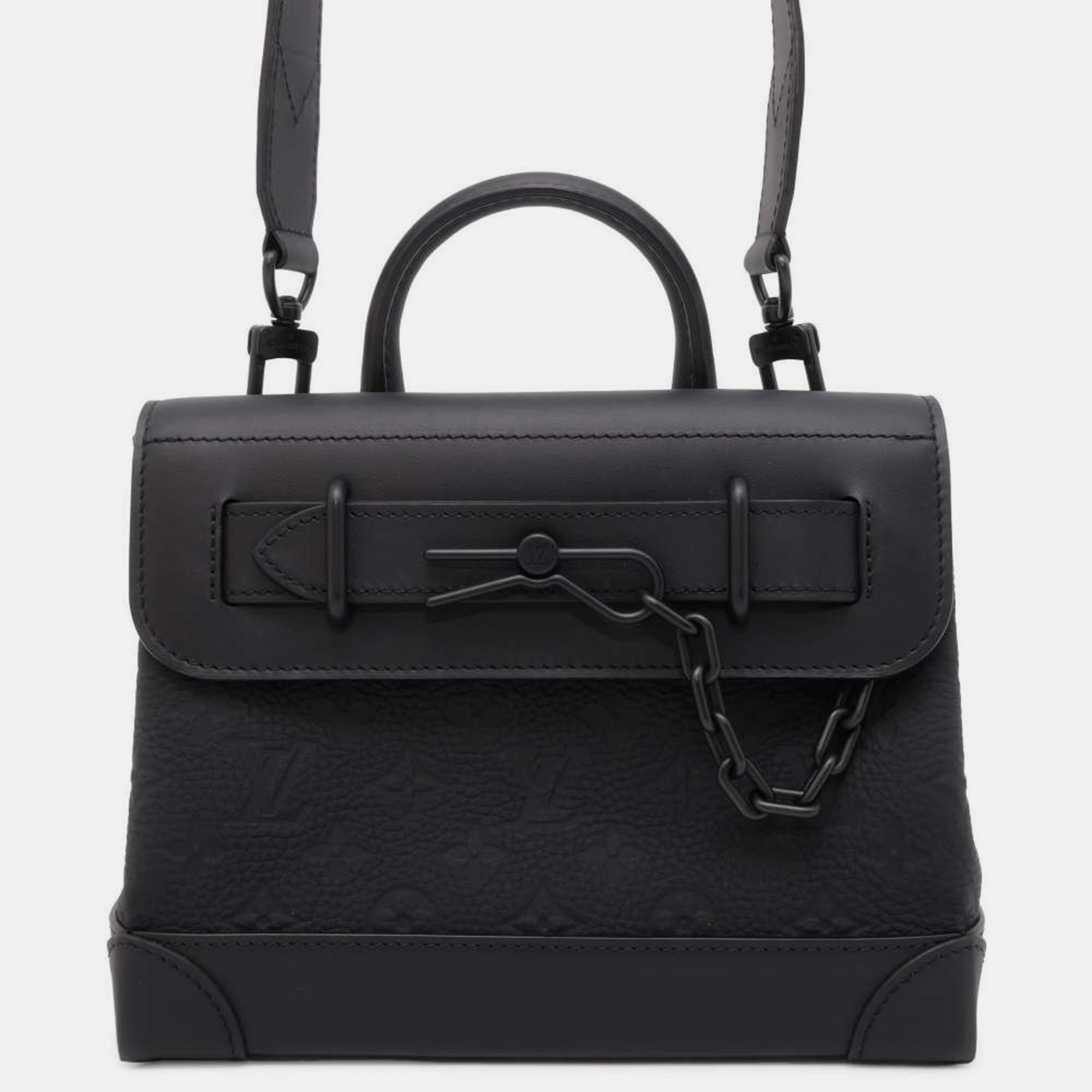 

Louis Vuitton Noir Monogram Taurillon Steamer Size PM bag, Black