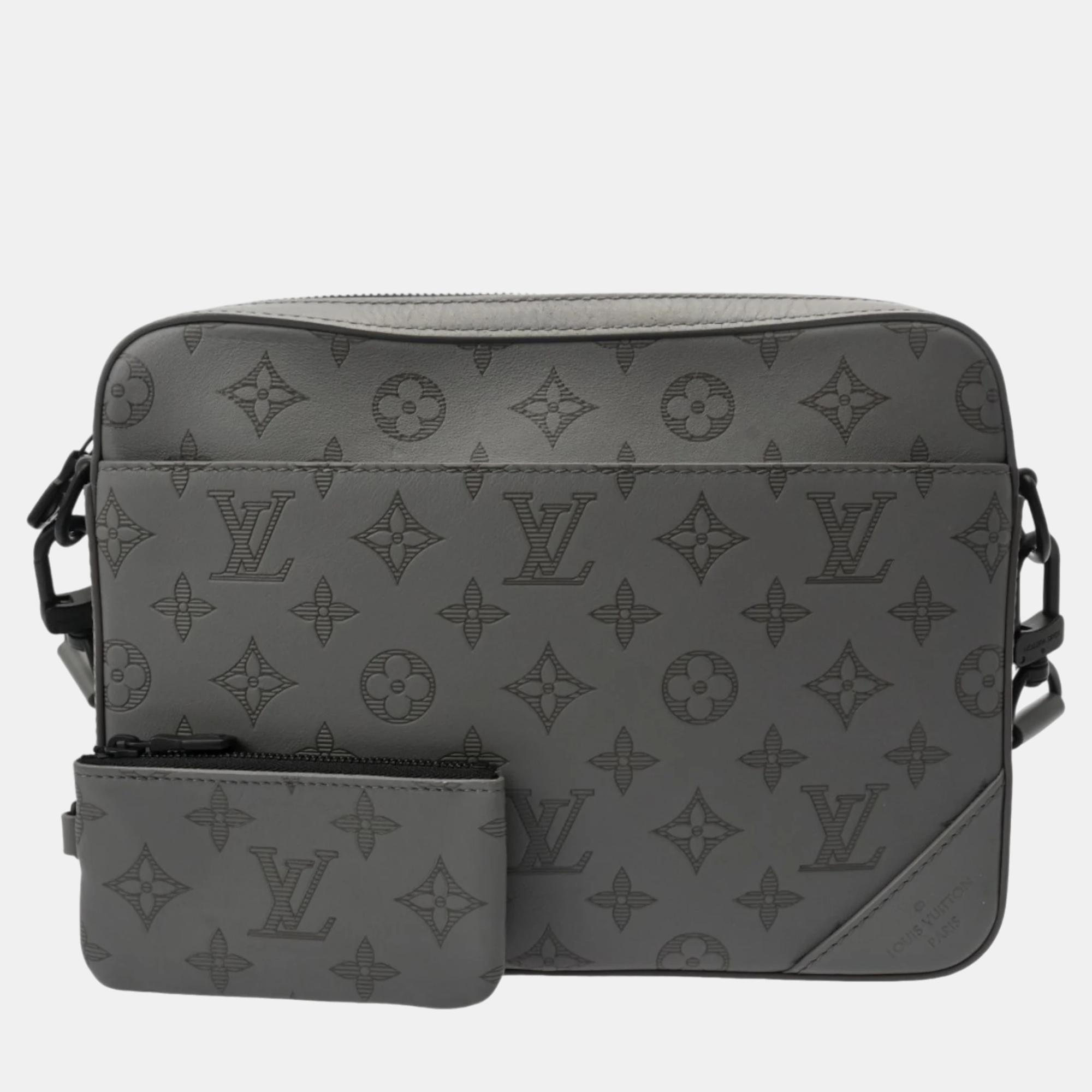 

Louis Vuitton Monogram Shadow Duo Grey Leather Shoulder Bag