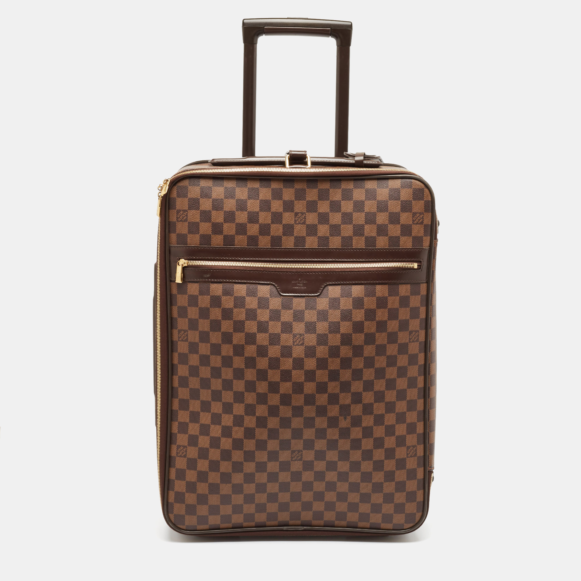 

Louis Vuitton Damier Ebene Canvas Pegase 55 Luggage, Brown