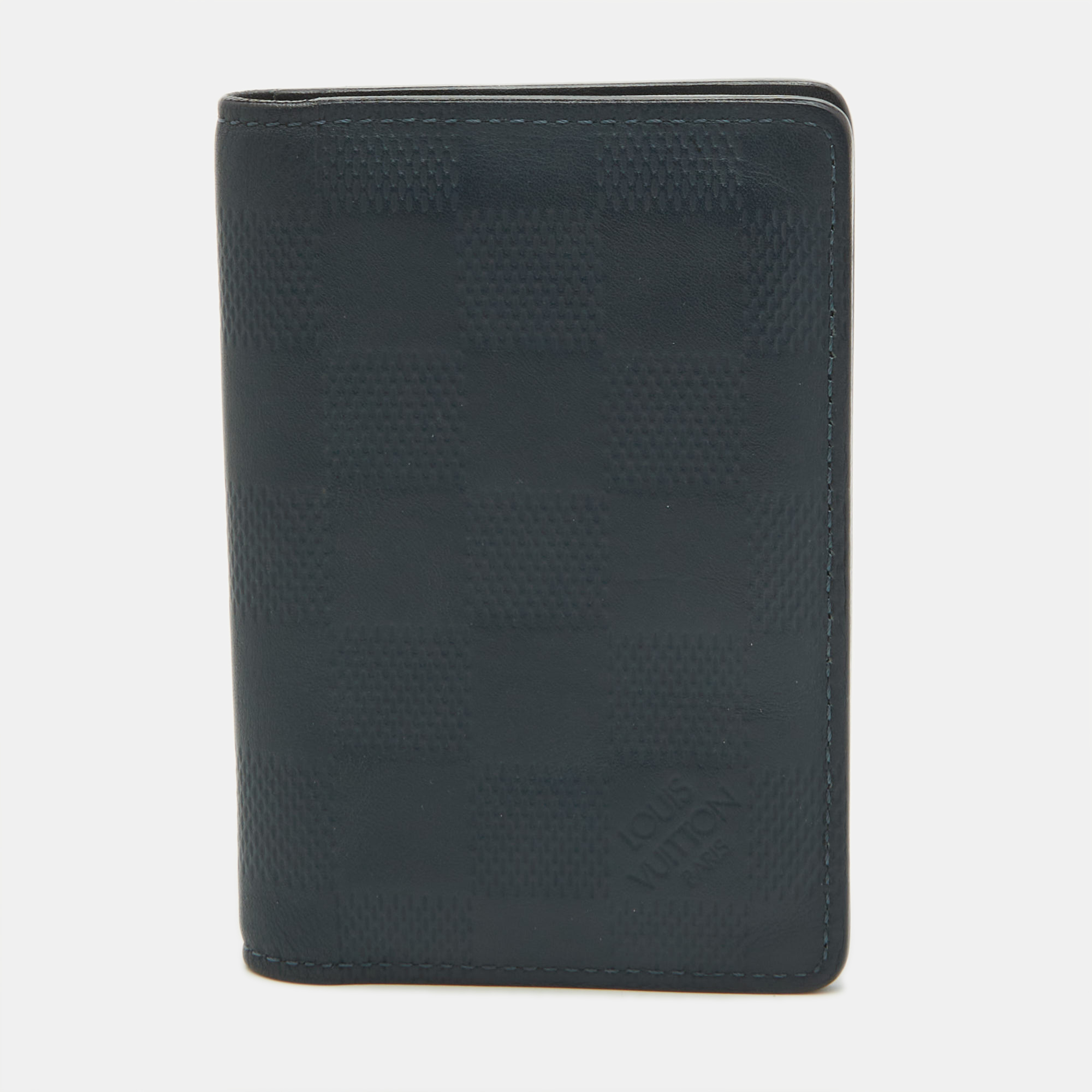 

Louis Vuitton Navy Blue Damier Infini Leather Pocket Organizer