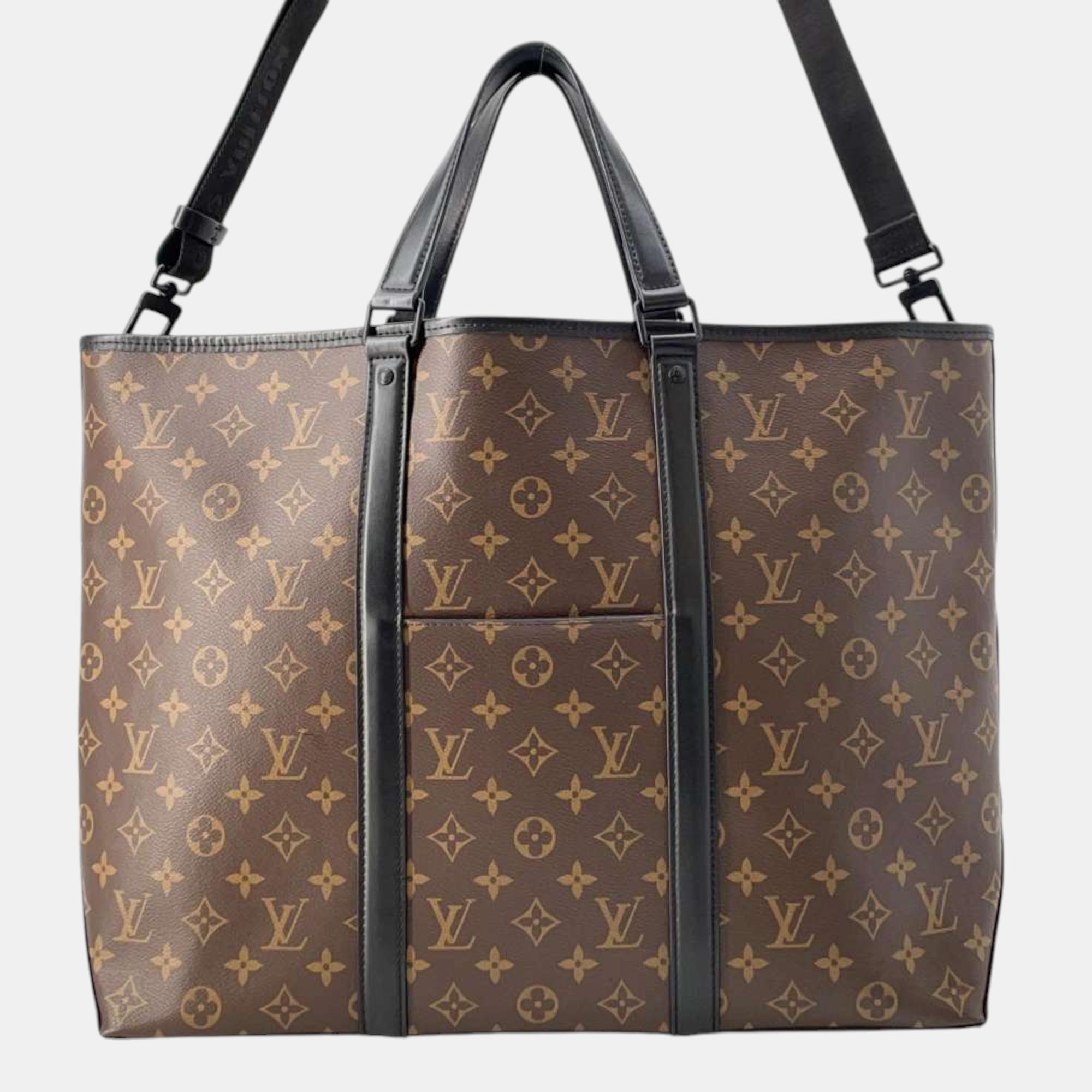 

Louis Vuitton Brown Monogram Macassar Canvas Weekend tote bag Size GM