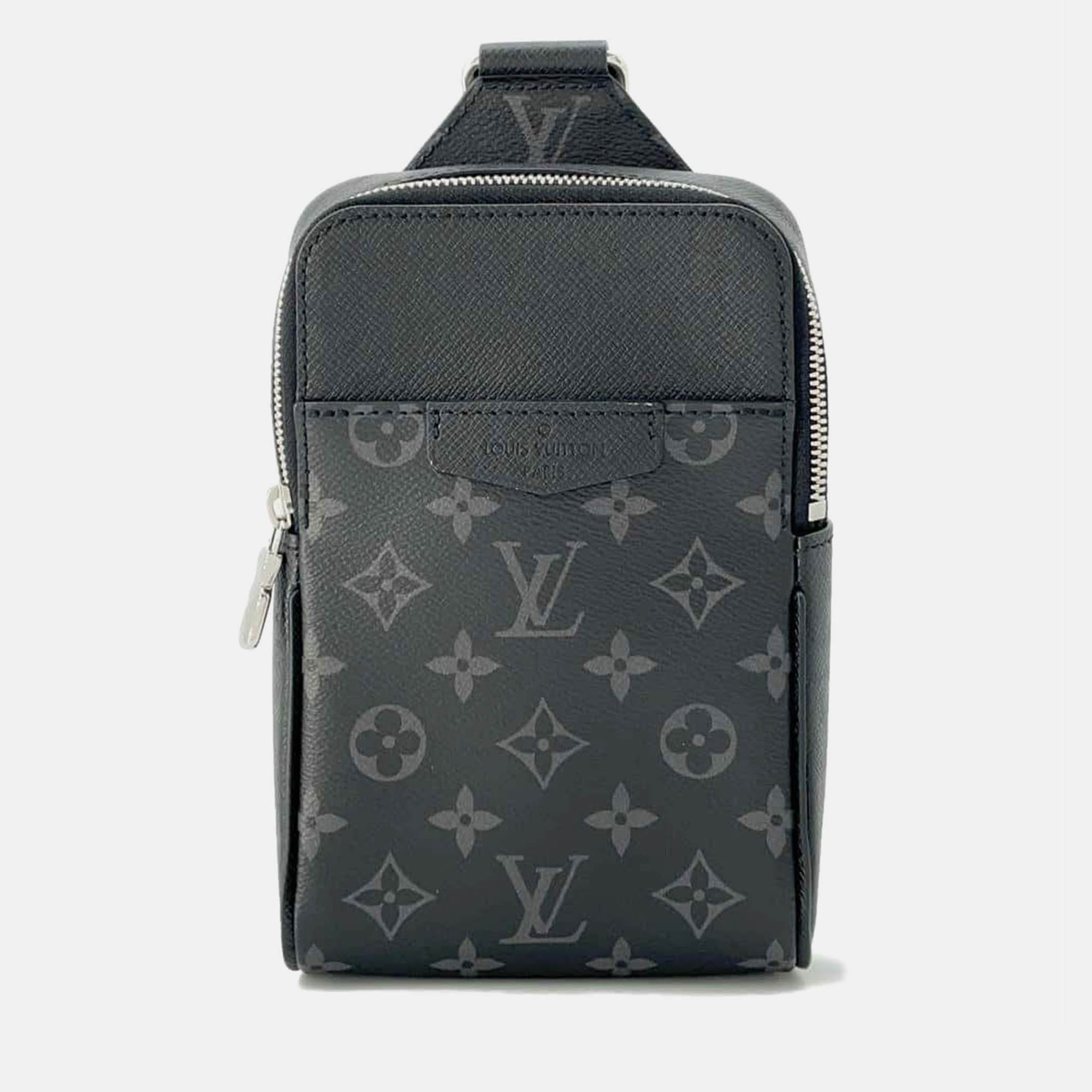 

Louis Vuitton Noir Monogram Eclipse Taiga Leather outdoor sling bag, Black