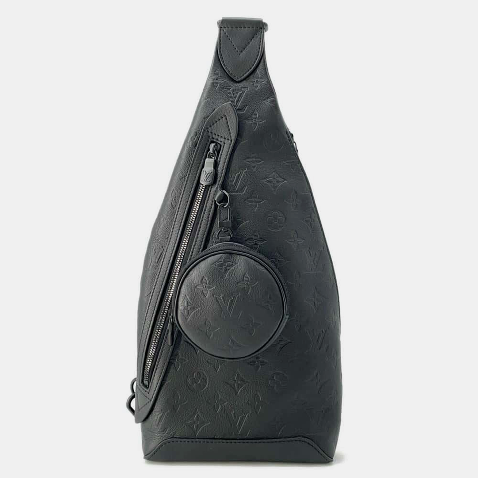 

Louis Vuitton Noir Monogram Shadow duo sling bag, Black