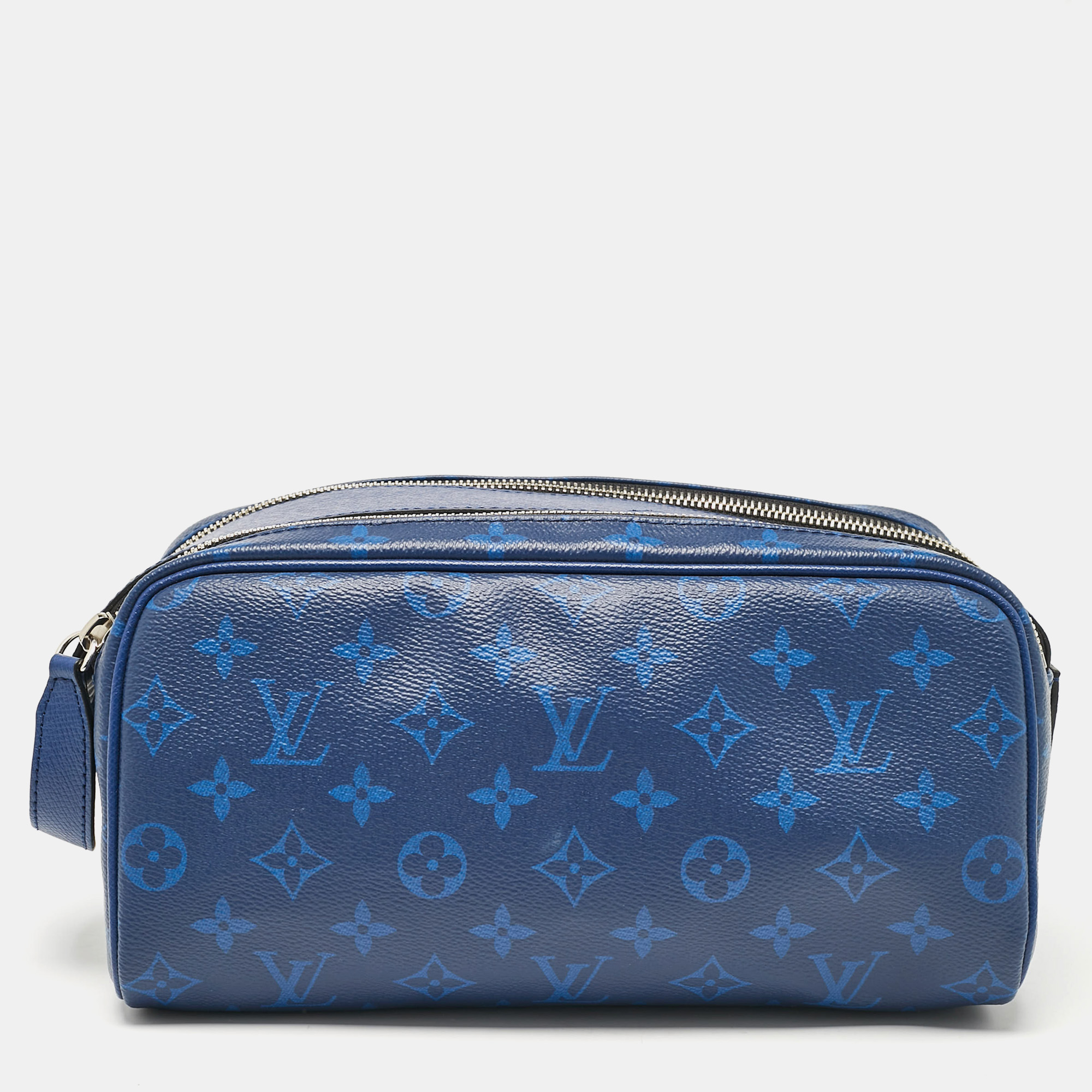 

Louis Vuitton Cobalt Taigarama Canvas Dopp Kit, Blue