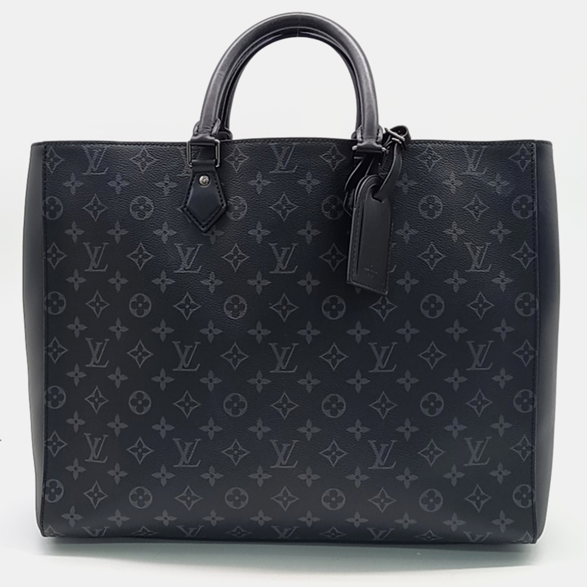 

Louis Vuitton Black Grey Coated Canvas Eclipse Grand Sac Bag