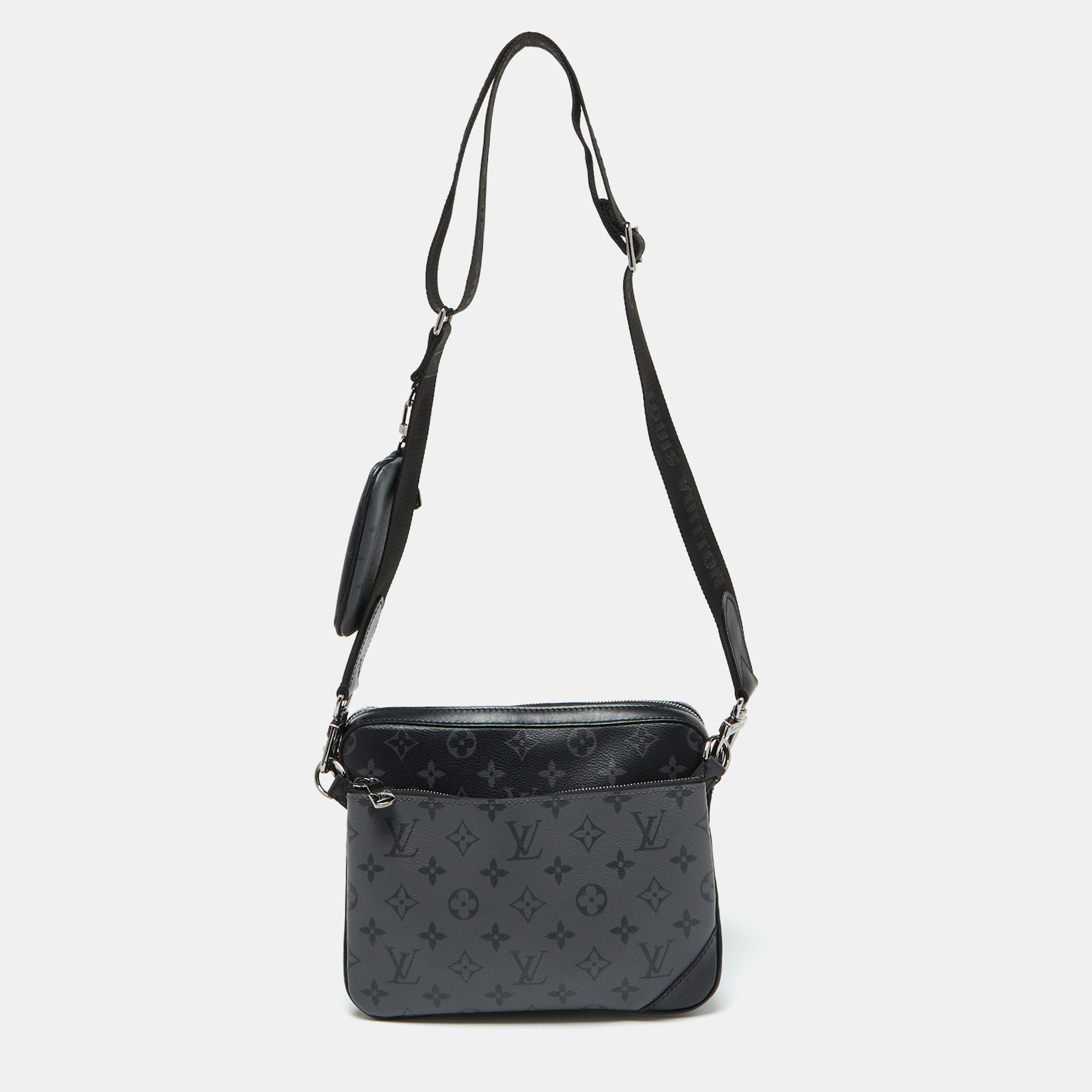 

Louis Vuitton Monogram Eclipse Reverse Canvas Trio Messenger Bag, Black