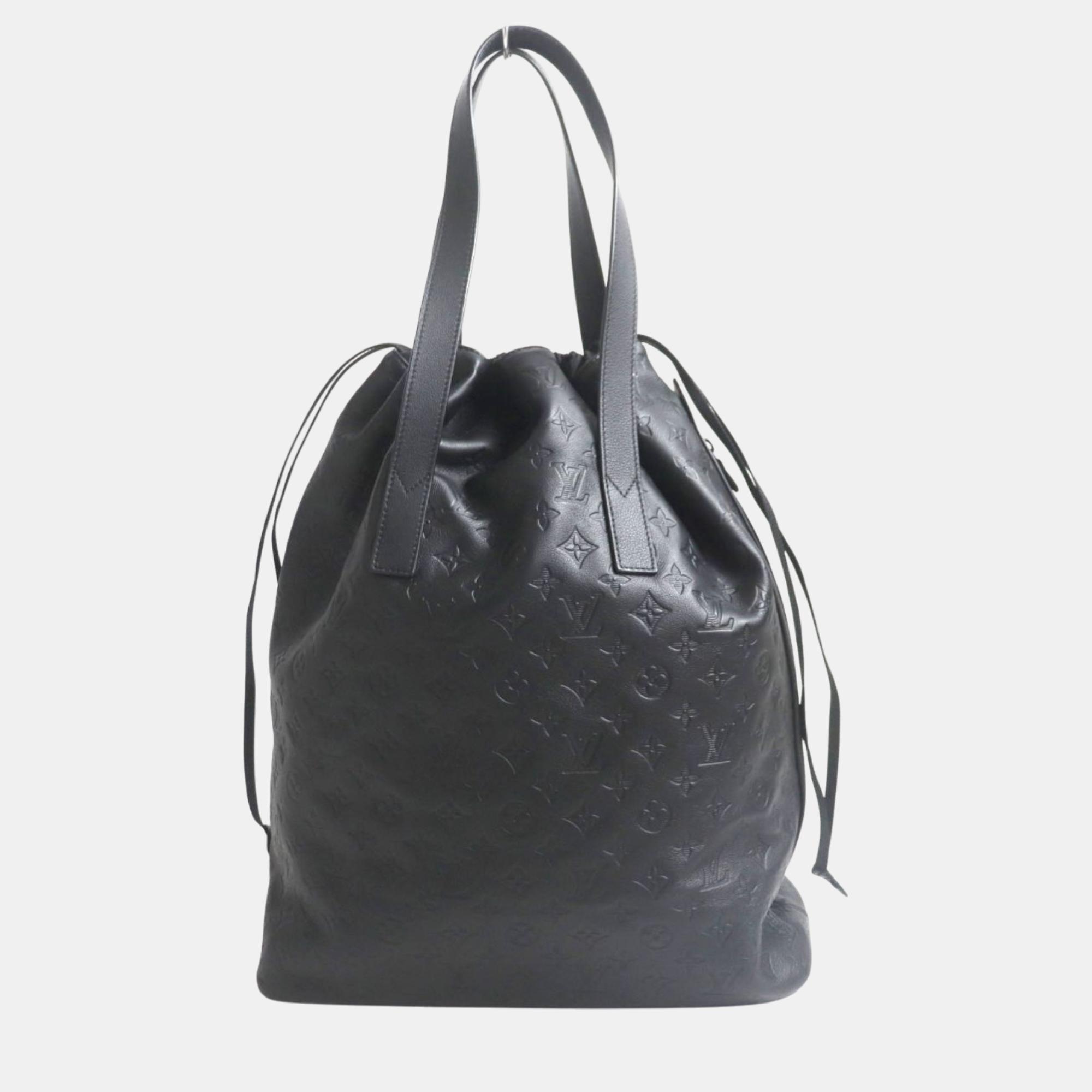 Louis Vuitton Black Leather Monogram Shadow Helmet Bag 2