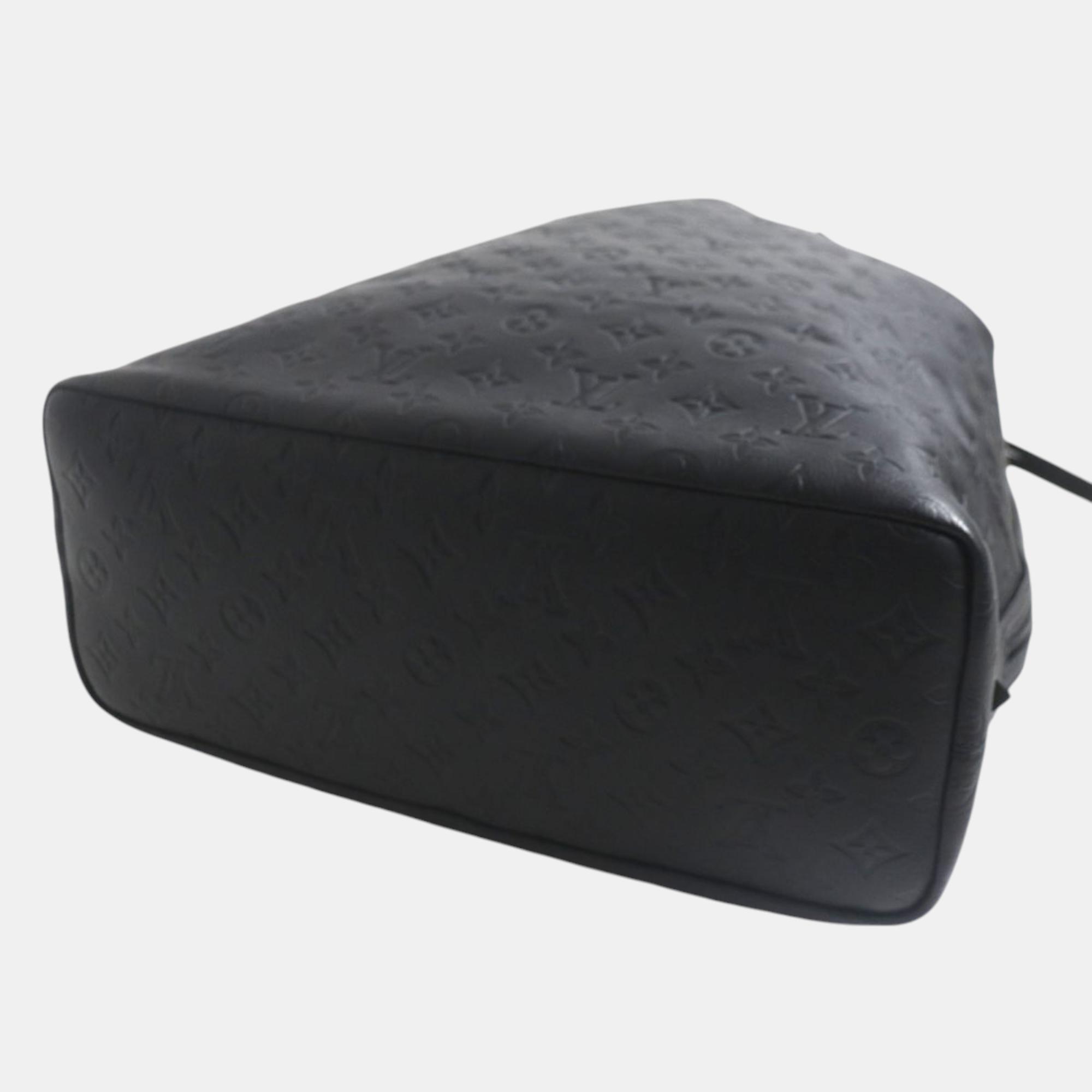 Louis Vuitton Black Leather Monogram Shadow Helmet Bag 4