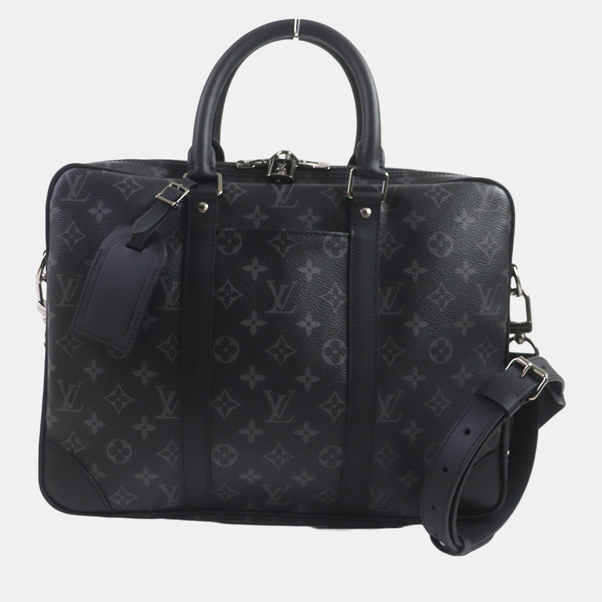 

Louis Vuitton Black Canvas Monogram Eclipse Briefcase