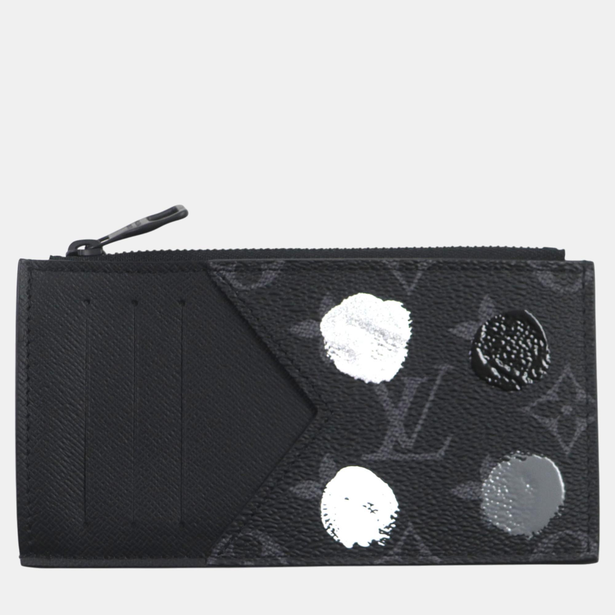 

Louis Vuitton Black Canvas Monogram Eclipse Coin Card Case