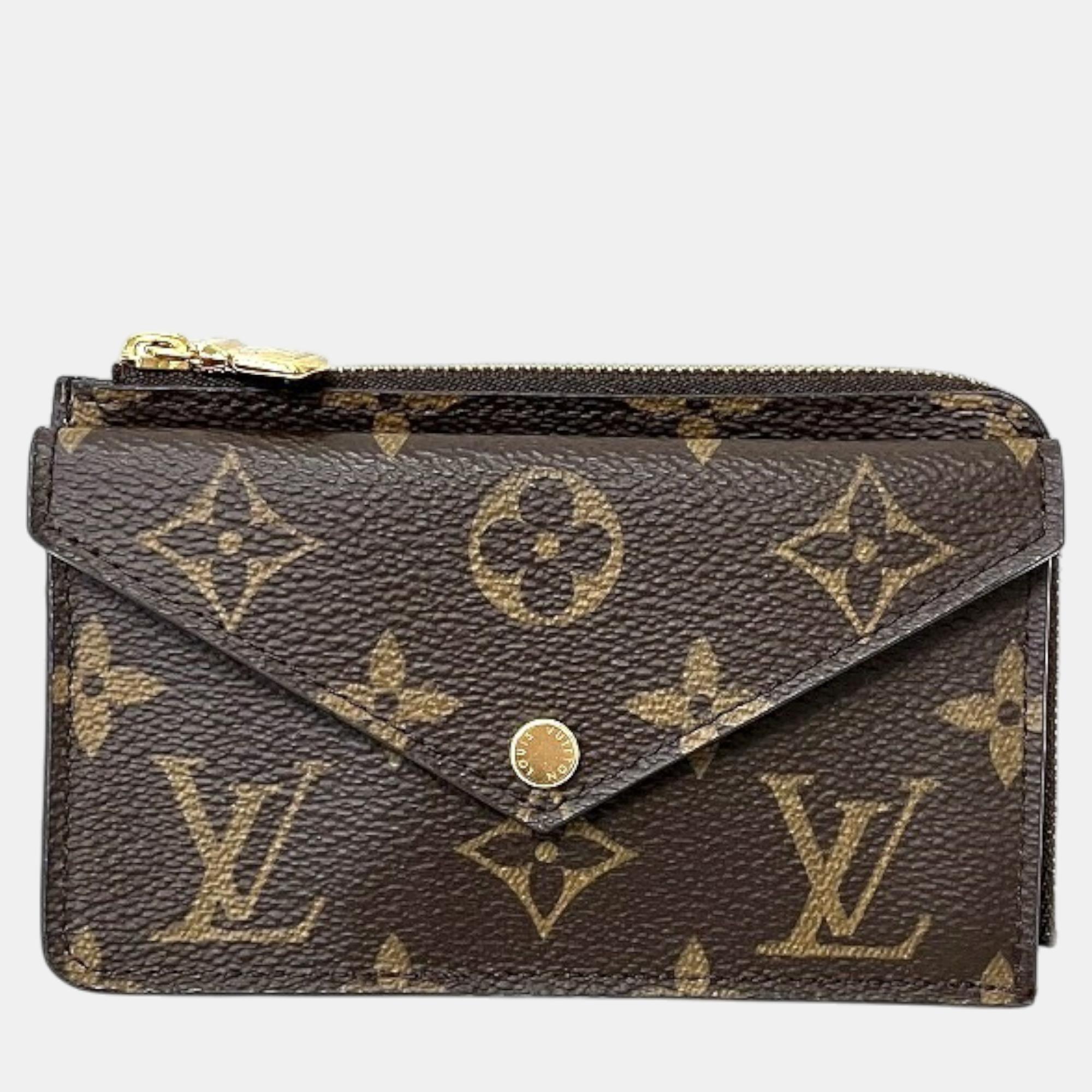 

Louis Vuitton Brown Canvas Monogram Card Holder
