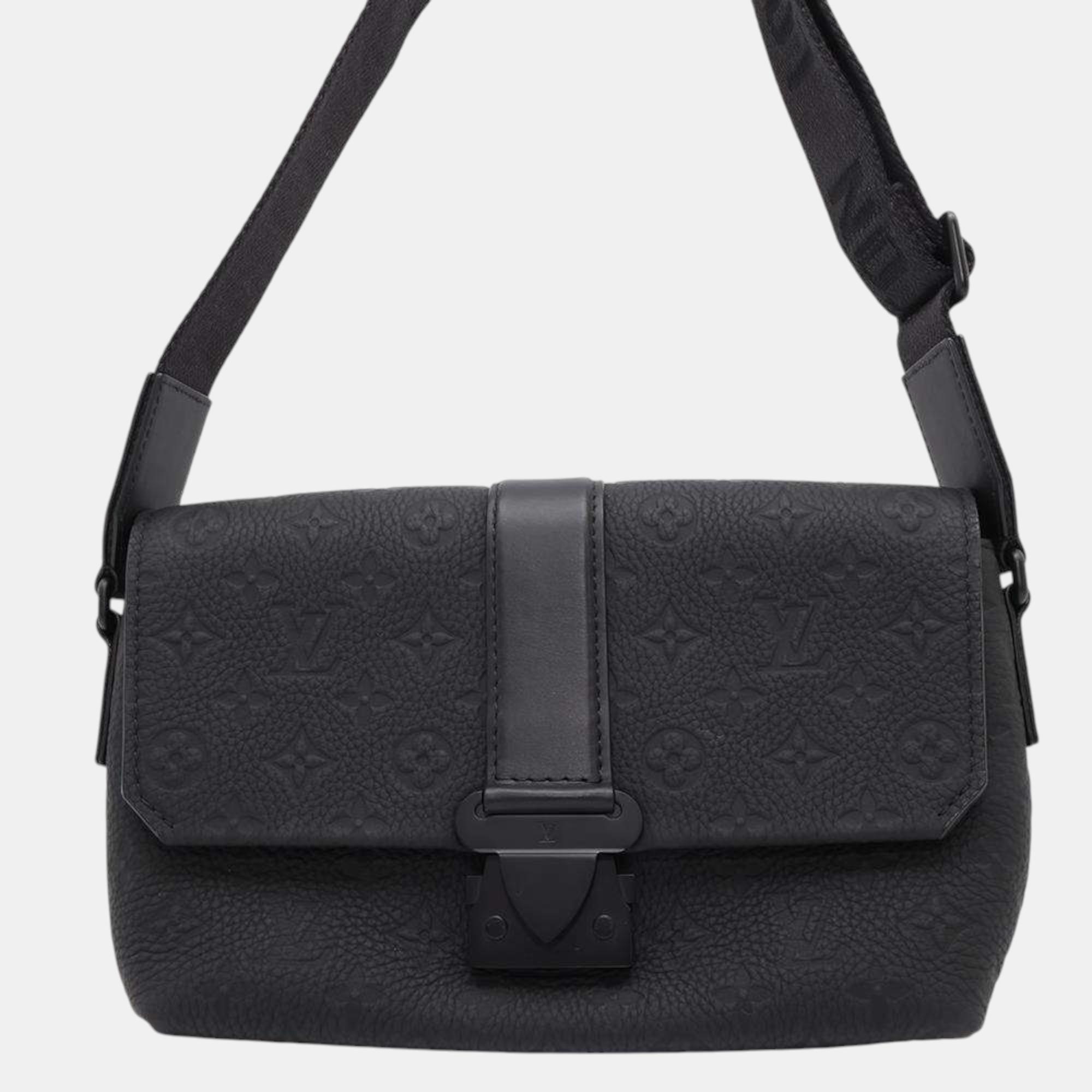 

Louis Vuitton Noir Monogram Taurillon  Cape Messenger bag, Black