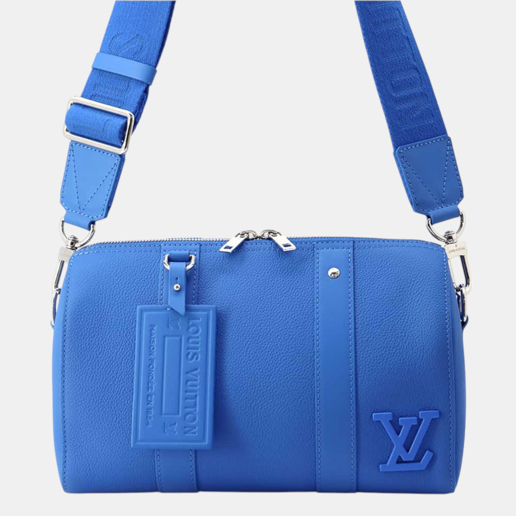 

Louis Vuitton Blue Taurillon Leather Aerogram City Keepall bag