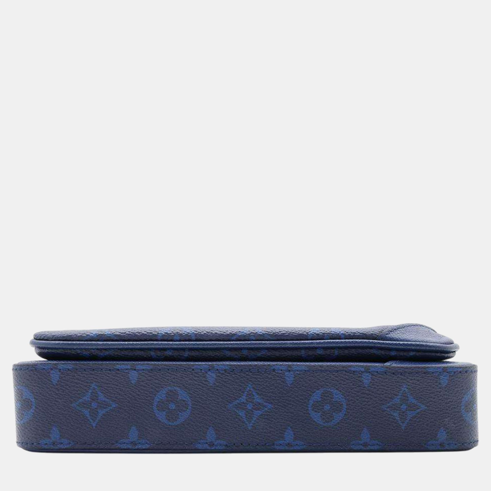Louis Vuitton Cobalt Taigarama Monogram Trio Messenger bag 