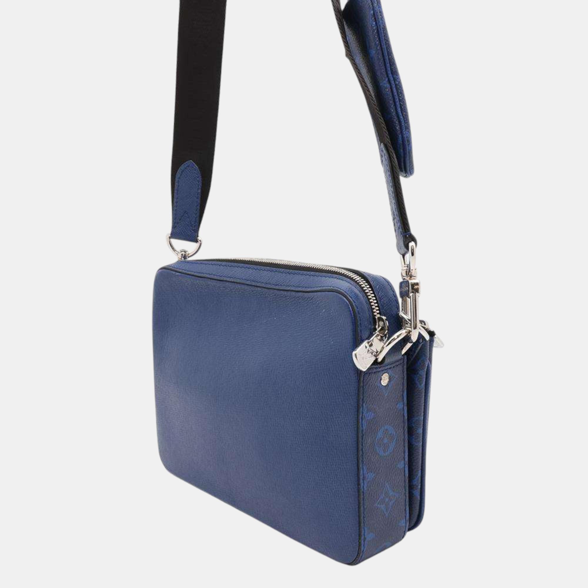 Louis Vuitton Cobalt Taigarama Monogram Trio Messenger bag 