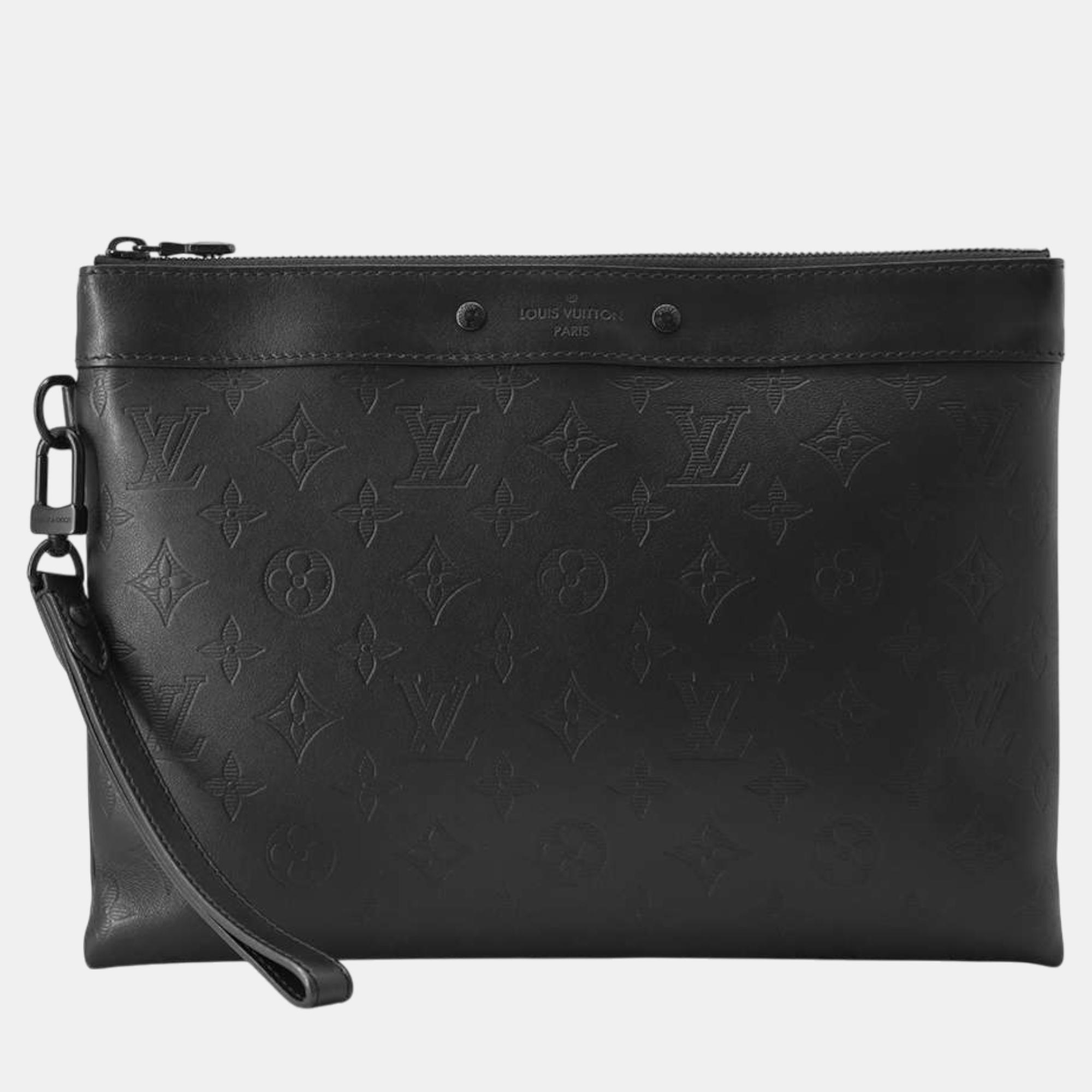 

Louis Vuitton Noir Monogram Shadow Pochette To Go bag, Black