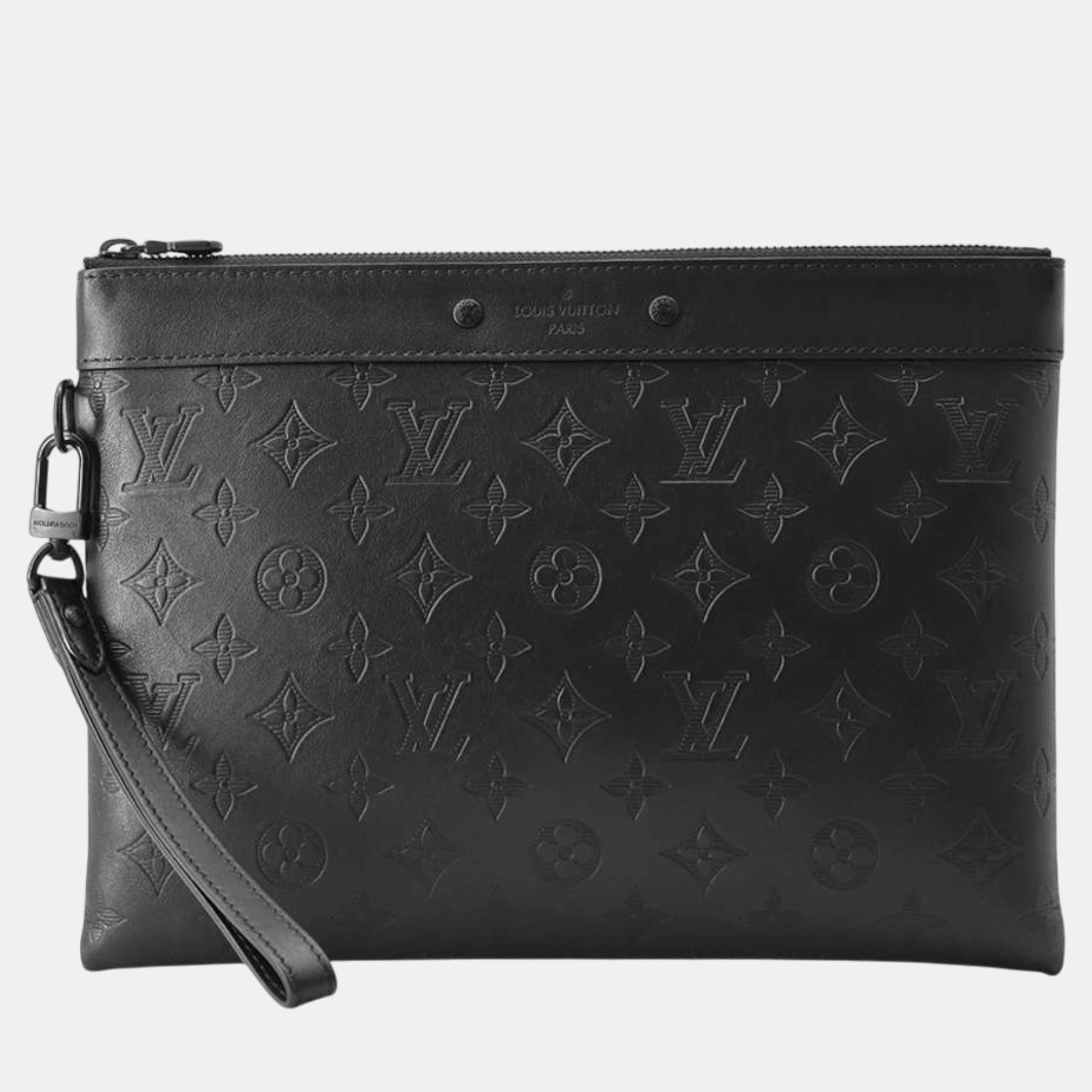 

Louis Vuitton Noir Monogram Shadow Pochette To Go bag, Black