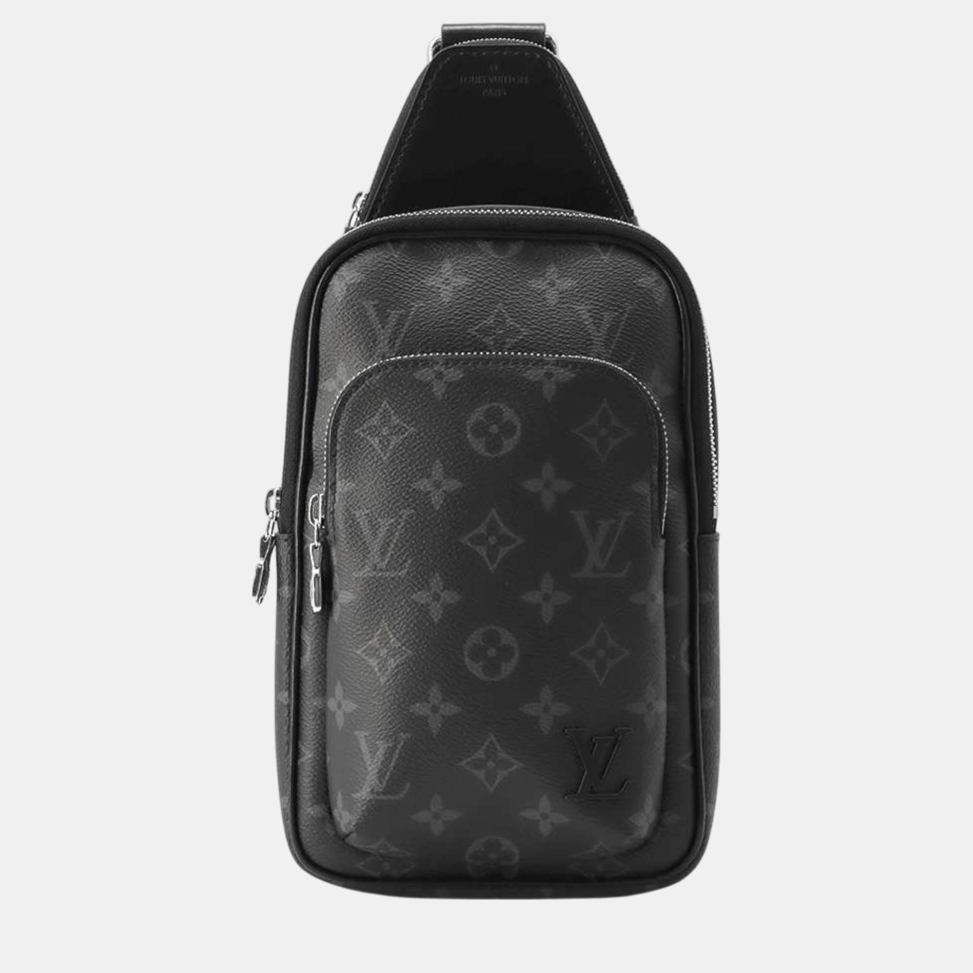 

Louis Vuitton Noir Monogram Eclipse Avenue Sling Bag Size Pm, Black