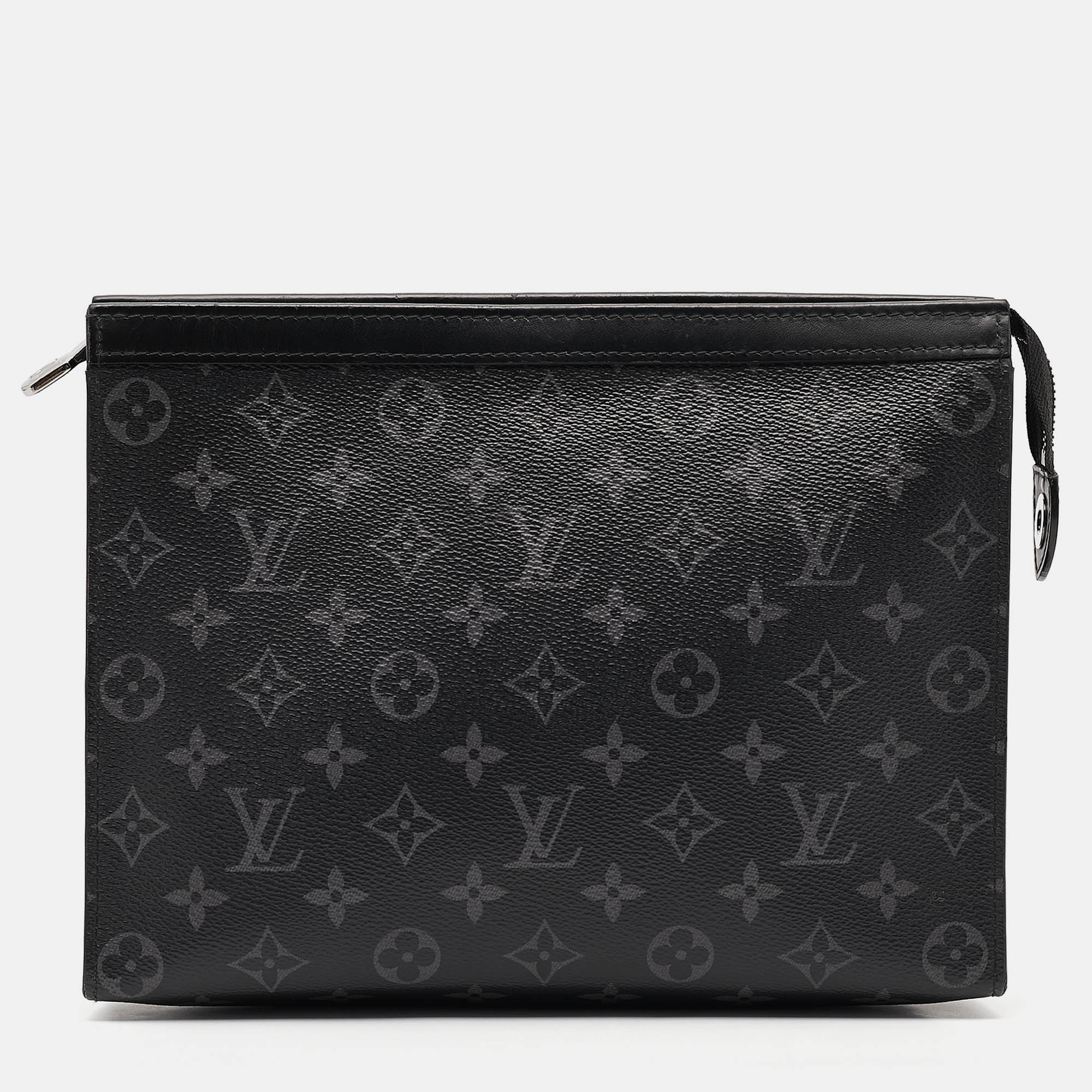 

Louis Vuitton Monogram Eclipse Canvas Pochette Voyage MM Bag, Black