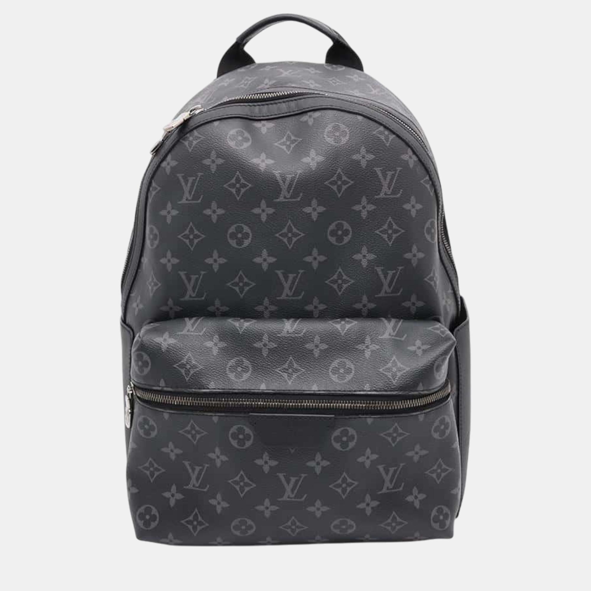 

Louis Vuitton Noir Monogram Eclipse MM Discovery Backpack, Black