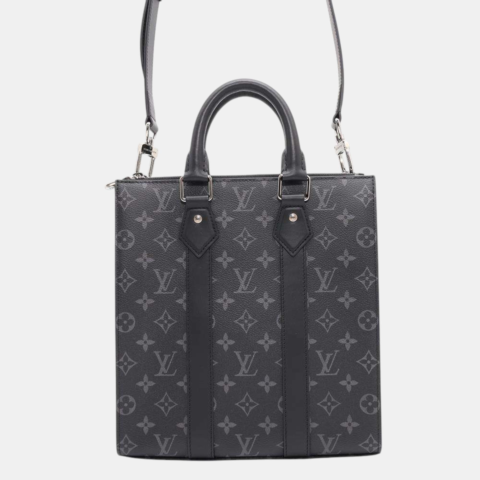 

Louis Vuitton Noir Monogram Eclipse Sac Plat Bag, Black