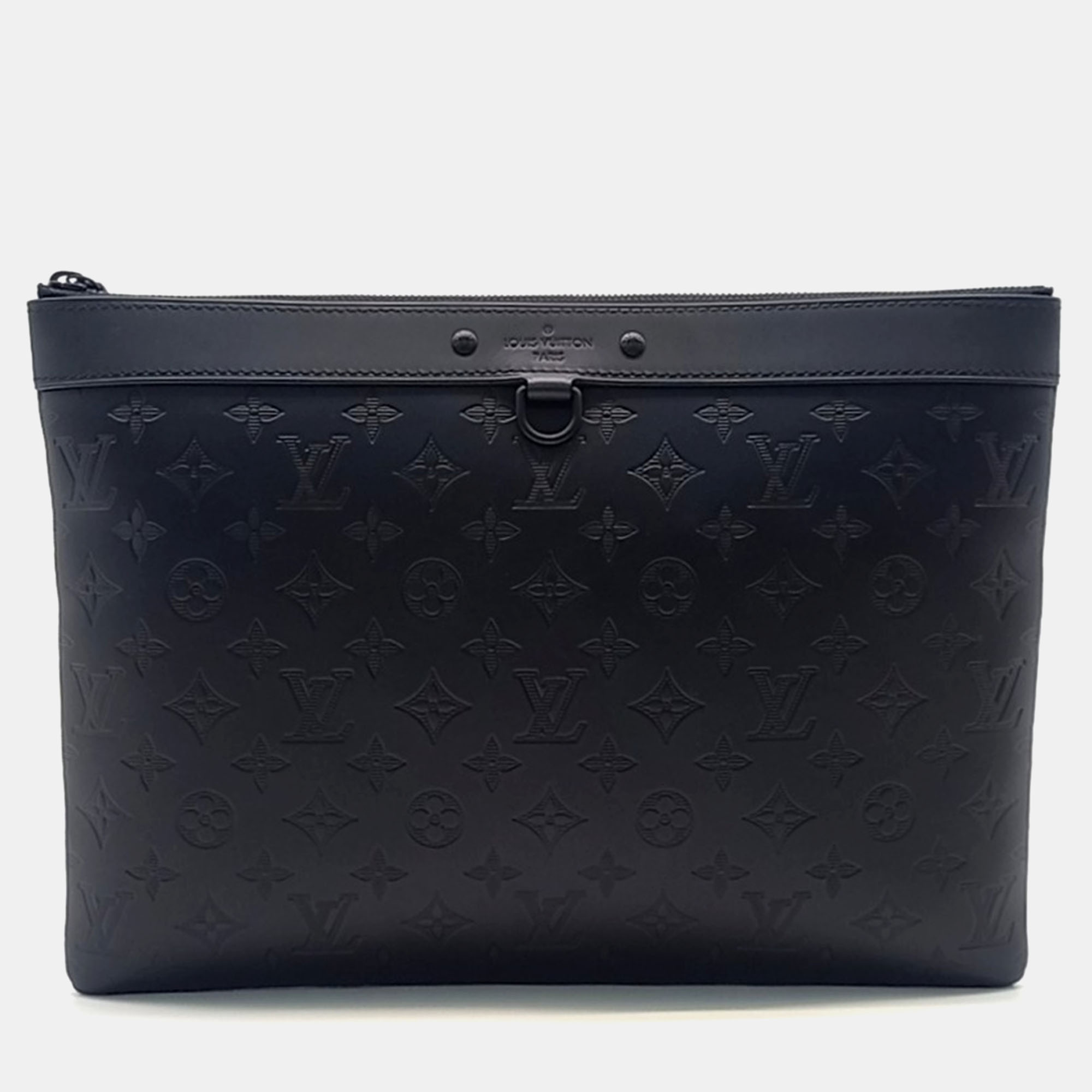 

Louis Vuitton Black Leather Shadow Discovery Pochette Clutch bag