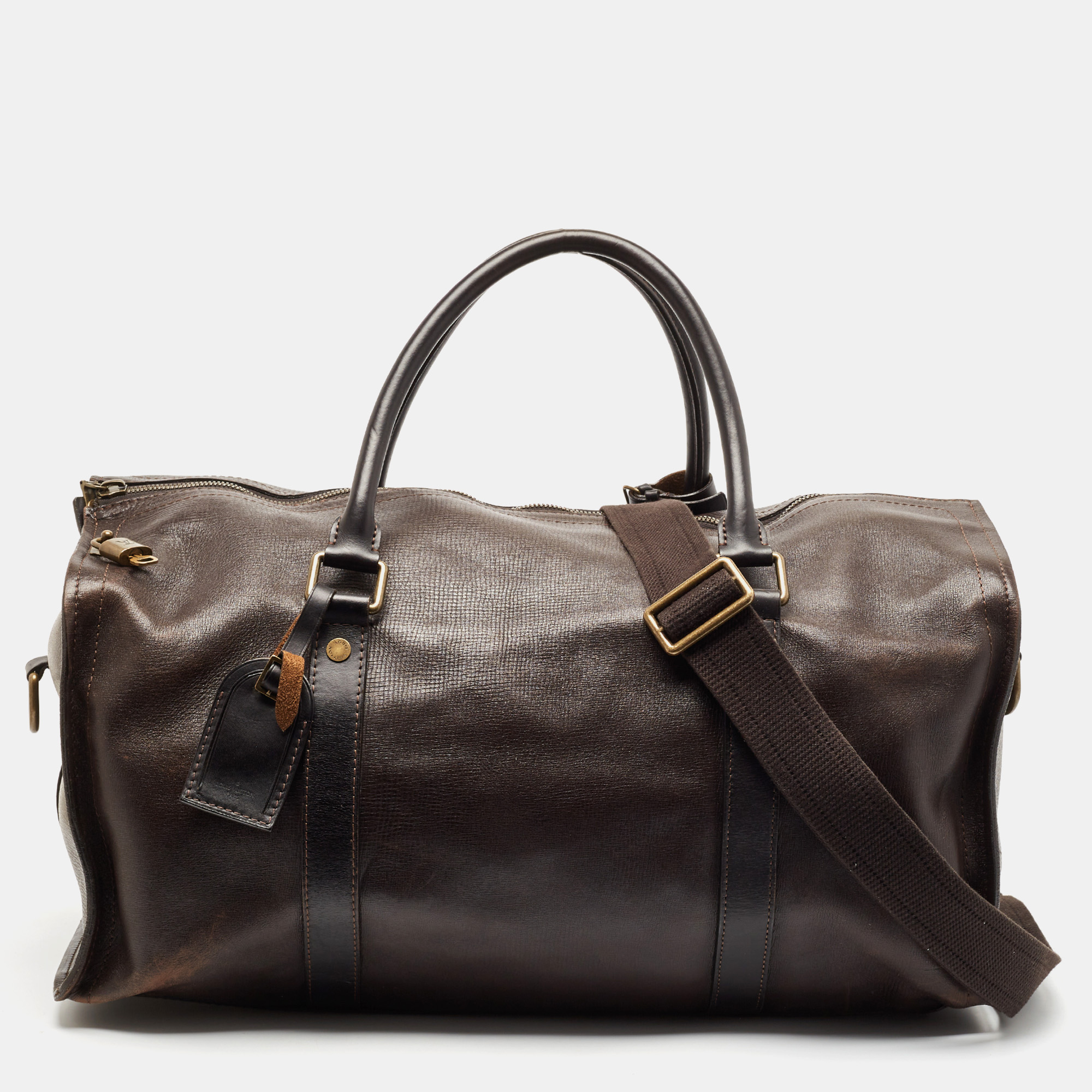 

Louis Vuitton Dark Brown Utah Leather Comanche Duffle Bag