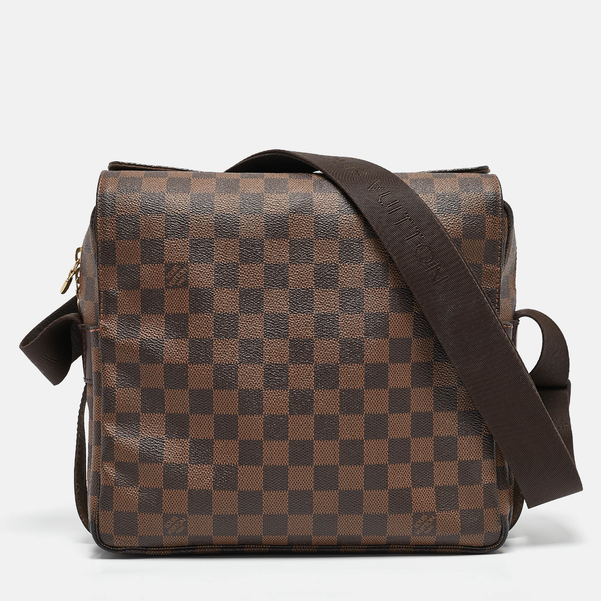 

Louis Vuitton Damier Azur Canvas Naviglio Crossbody Bag, Brown