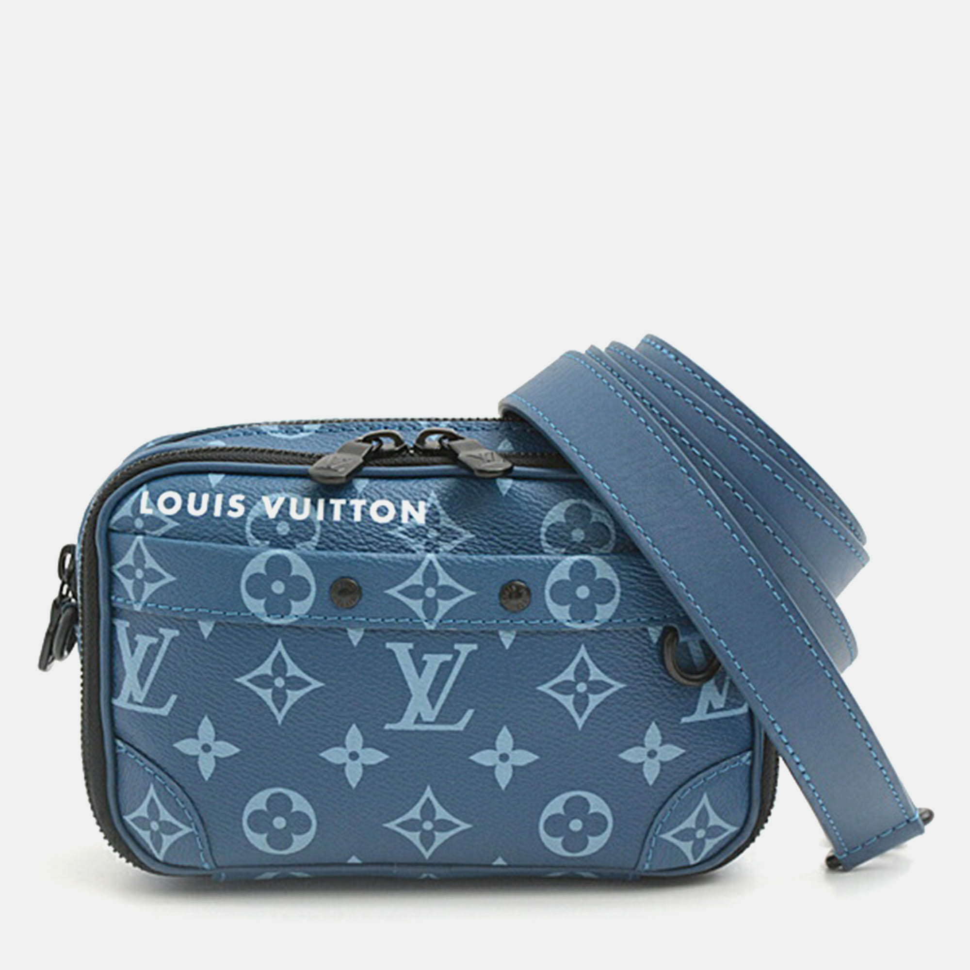 

Louis Vuitton Blue Canvas Alpha Wearable Wallet