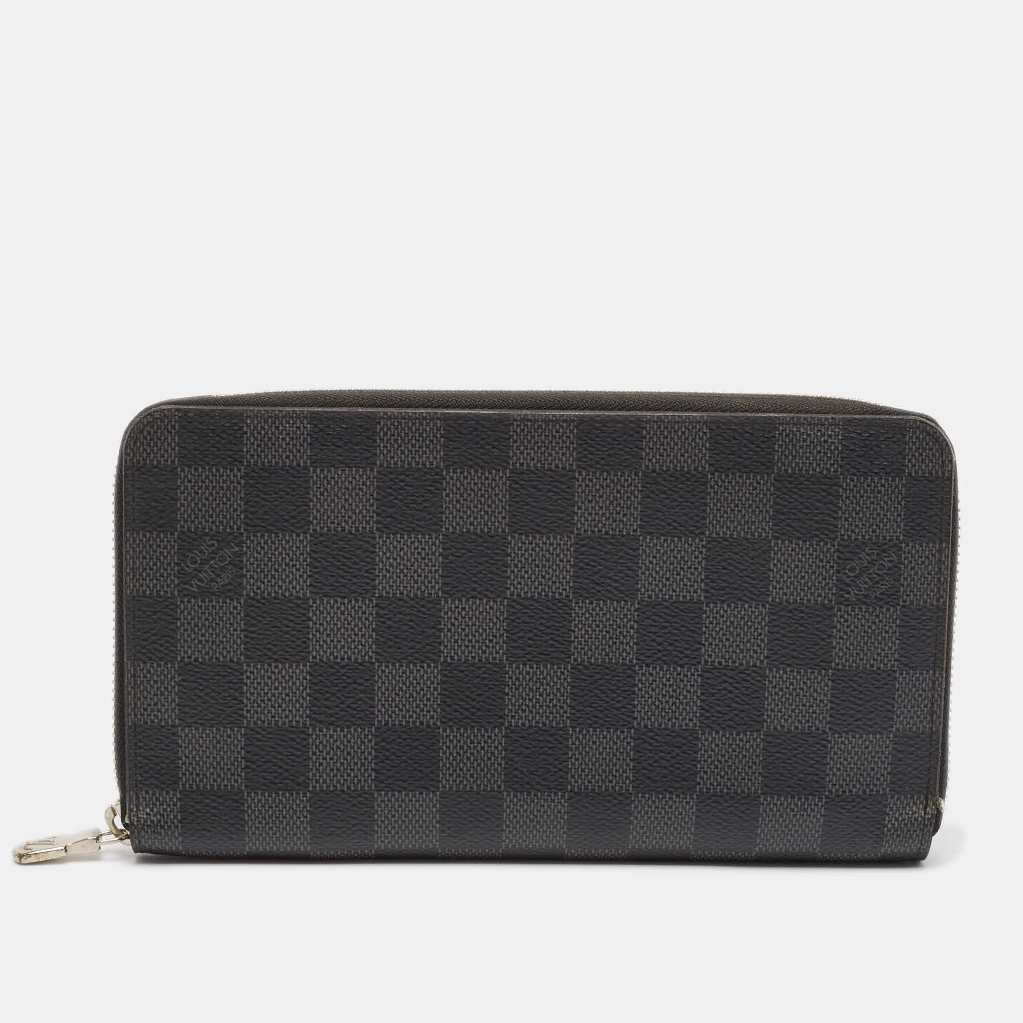 

Louis Vuitton Damier Graphite Canvas Zippy Organizer Wallet, Black