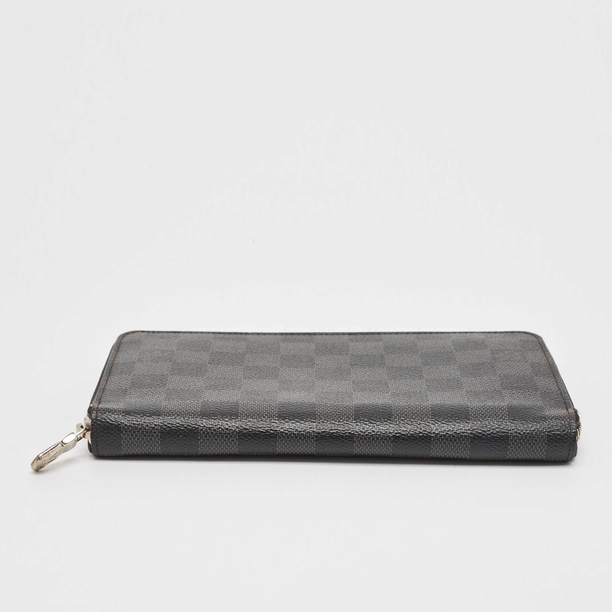 Louis Vuitton Damier Graphite Canvas Zippy Organizer Wallet 