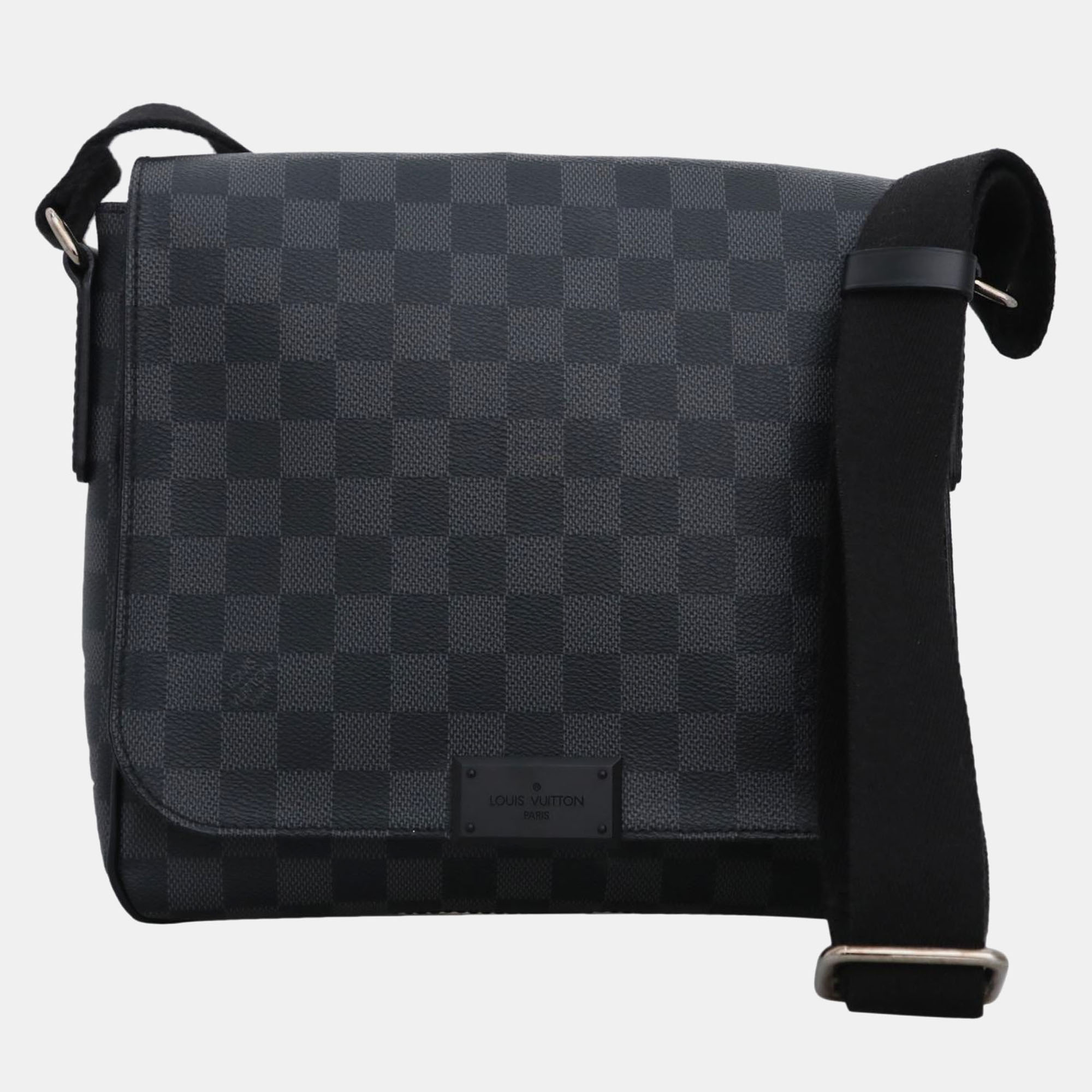 

Louis Vuitton Damier Graphite District PM Messenger Bag, Grey