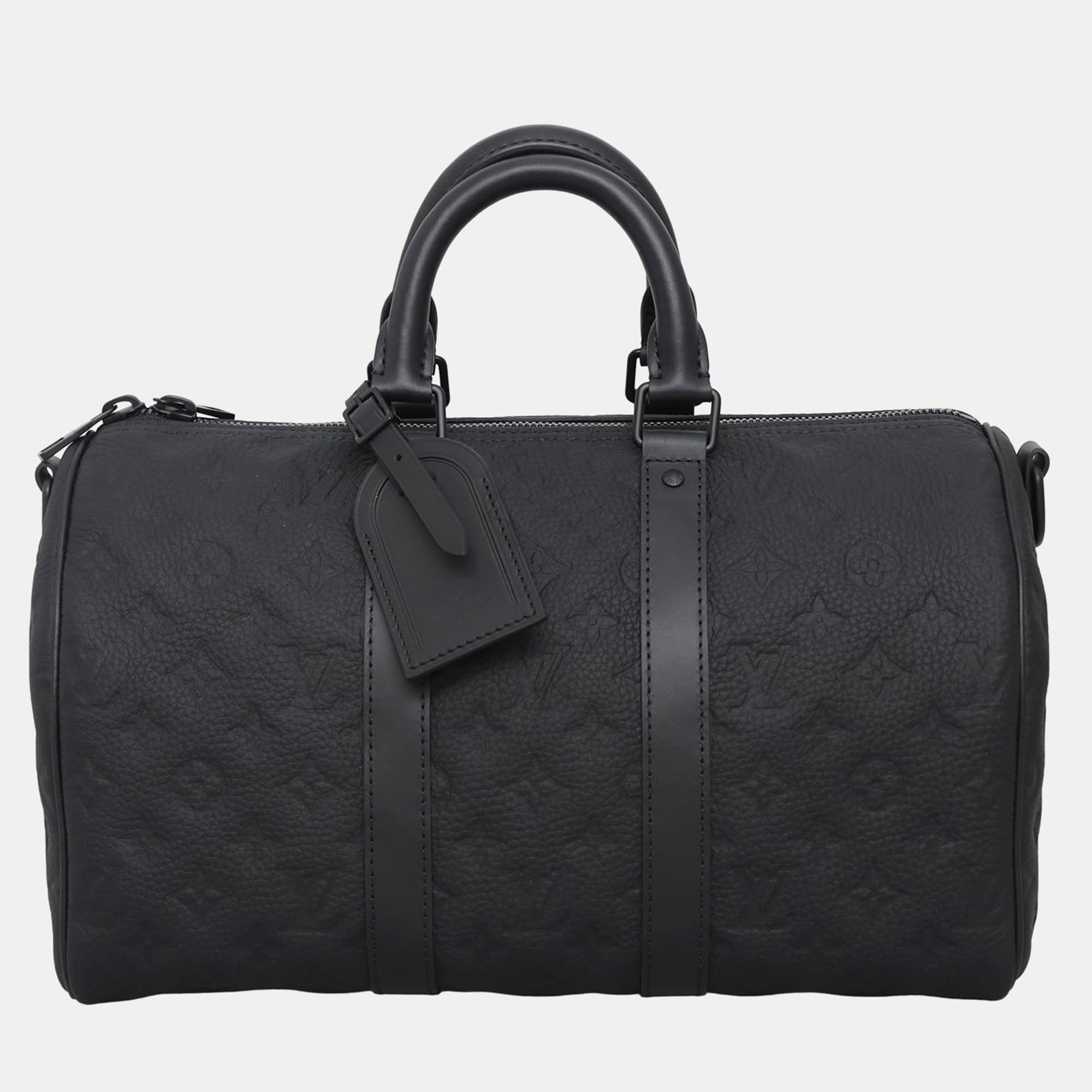 

Louis Vuitton Monogram Taurillon Keepall Bandouliere 35 Bag, Black