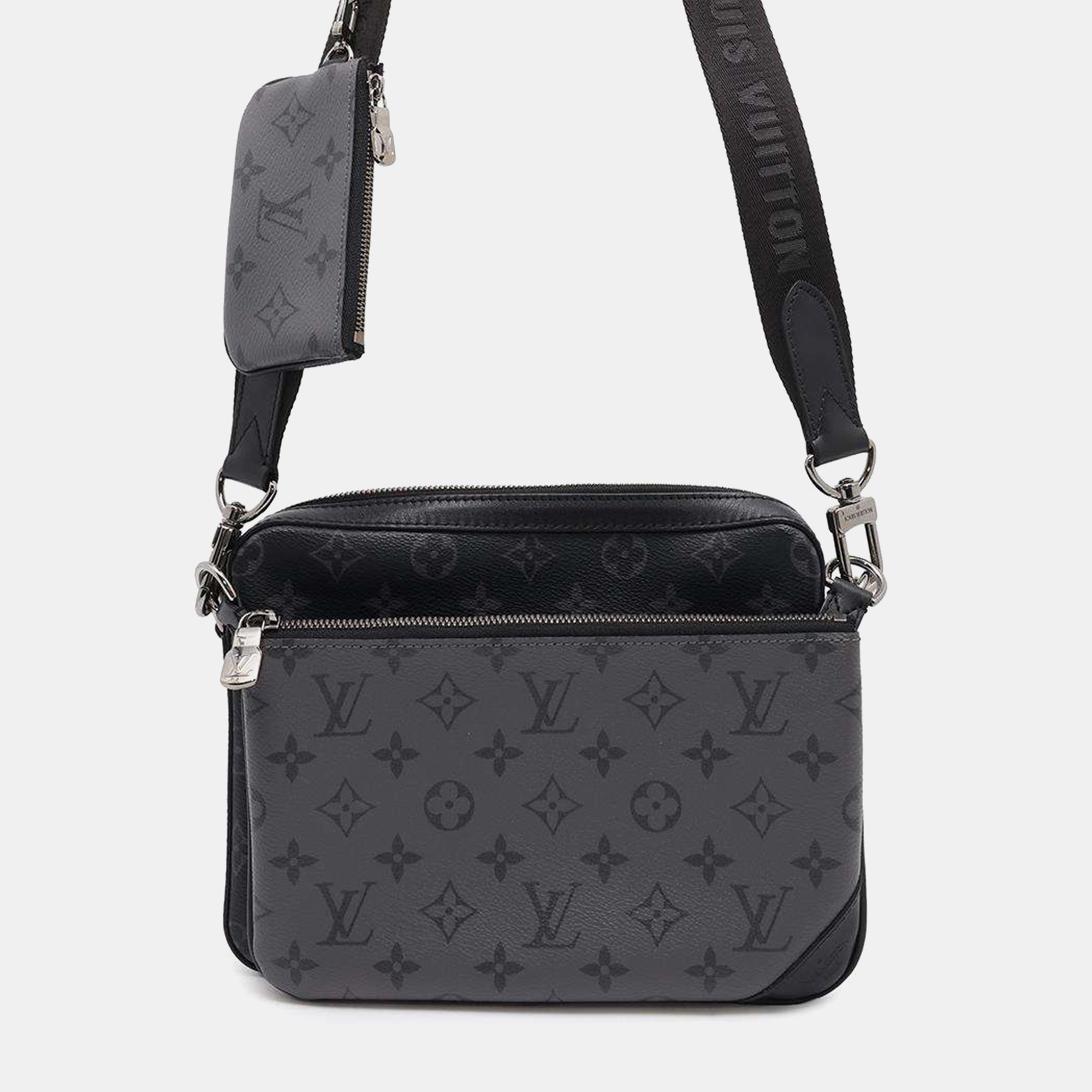 

Louis Vuitton Noir Monogram Eclipse Monogram Eclipse Reverse Trio Messenger Bag, Black