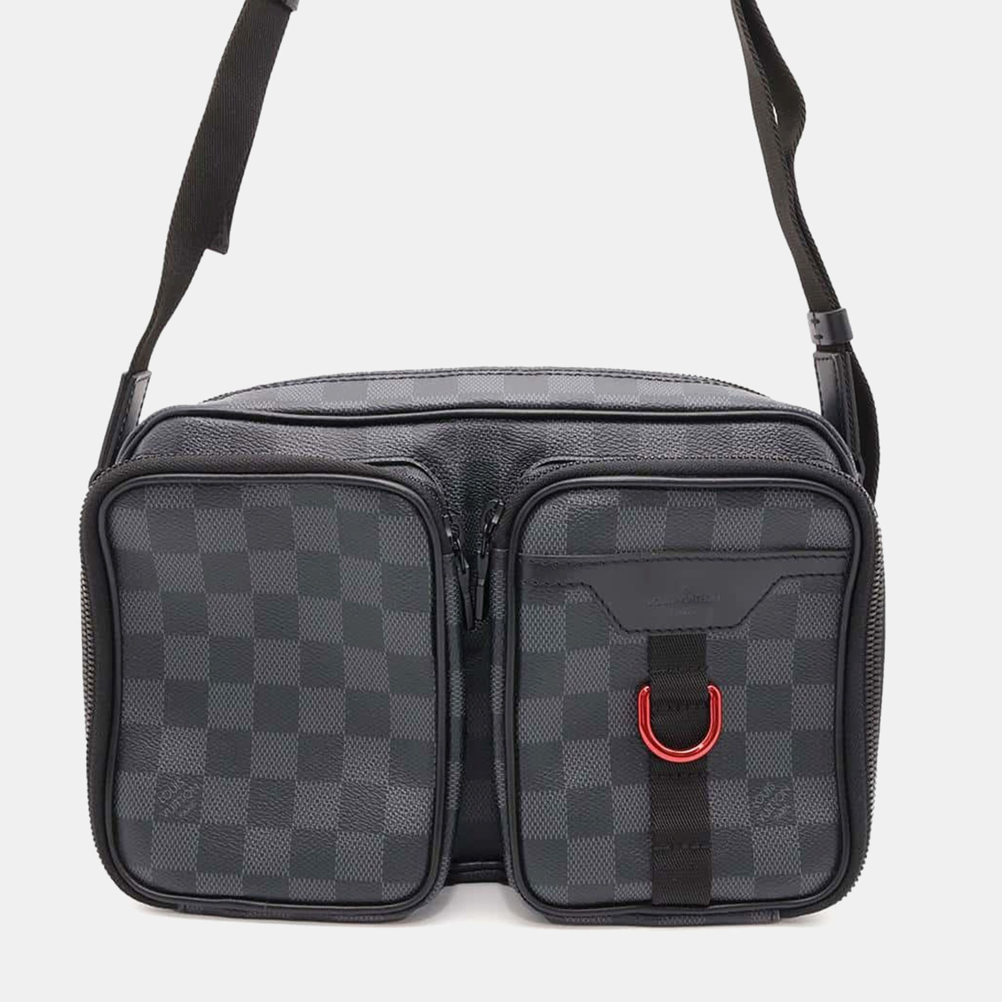 

Louis Vuitton Damier Graphite Utility Messenger Bag, Black