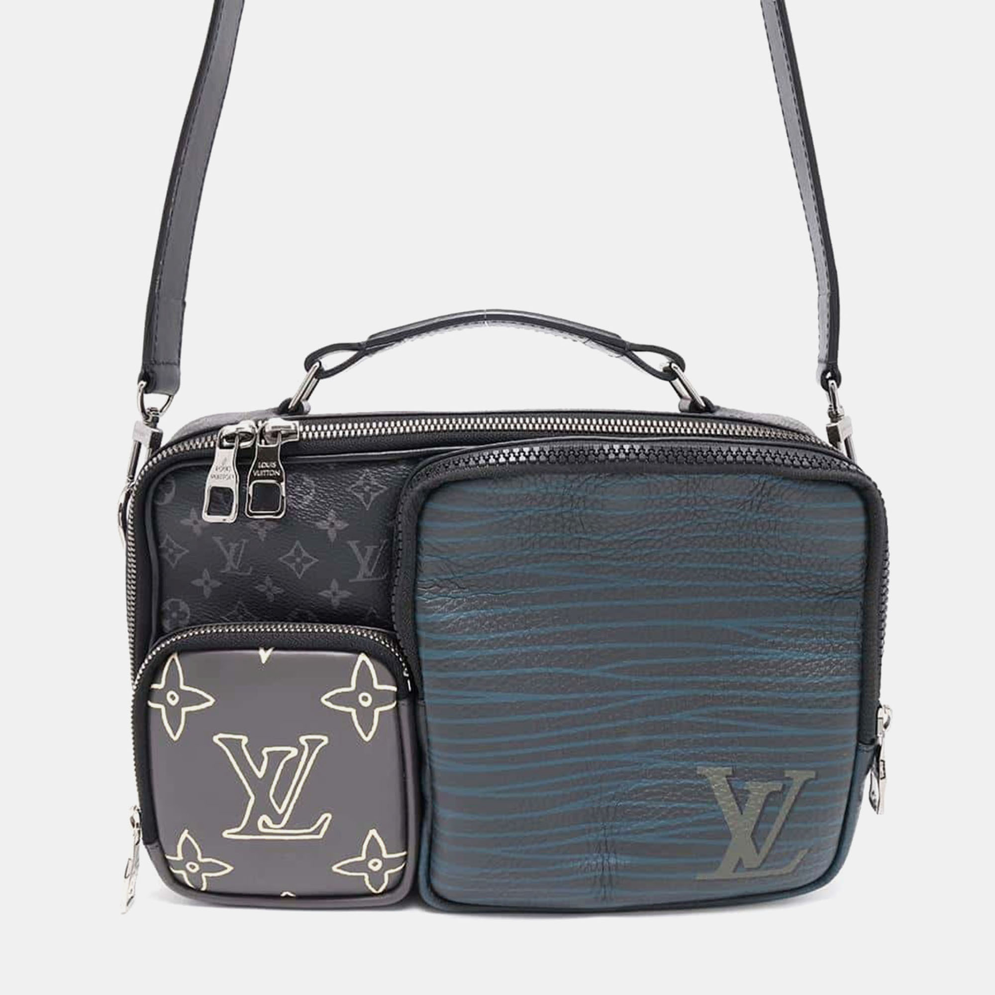 

Louis Vuitton Noir Monogram Eclipse Leather Messenger Bag, Black